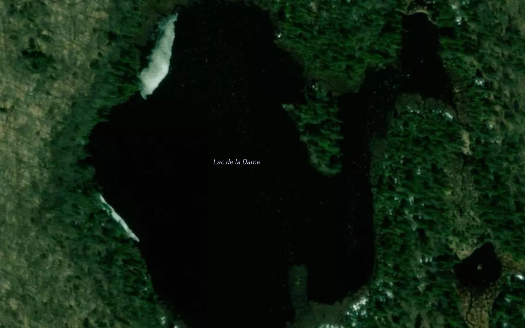 Satellite map of the Lac de la Dame