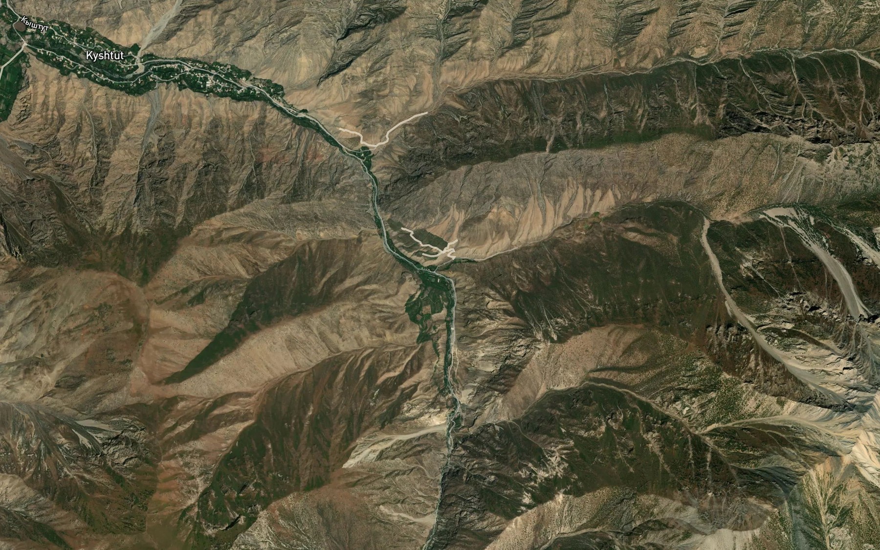 Satellite map of the Kyshtut