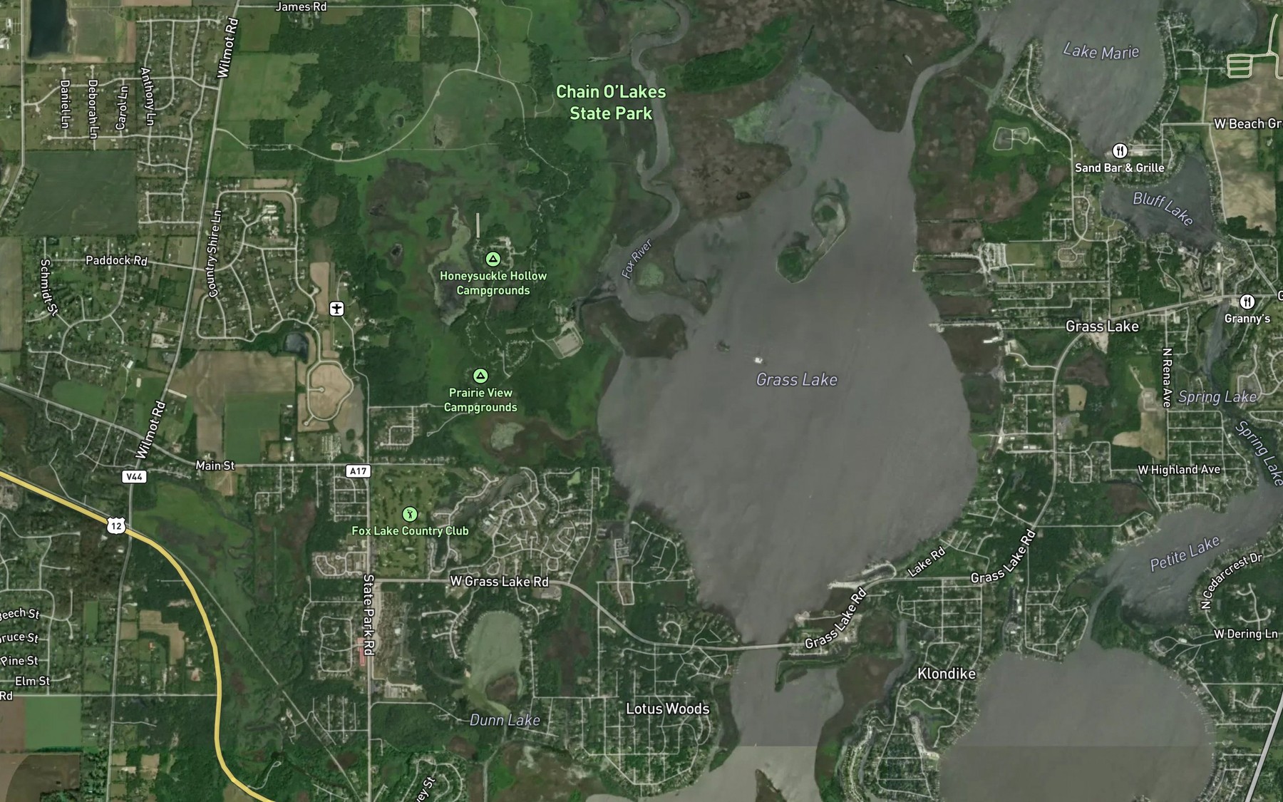 Satellite map of the Jackson Bay