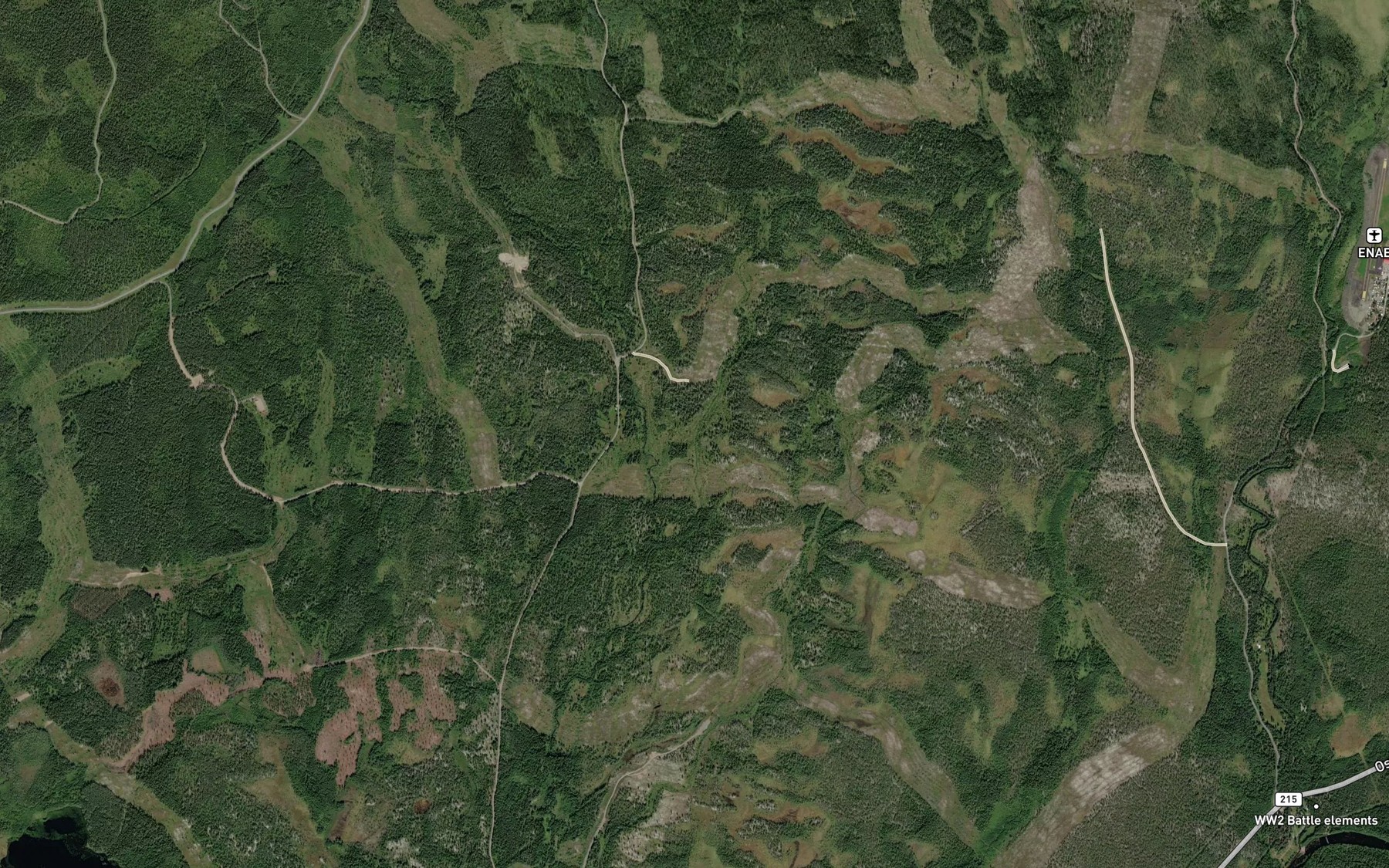 Satellite map of the Saeterbekken
