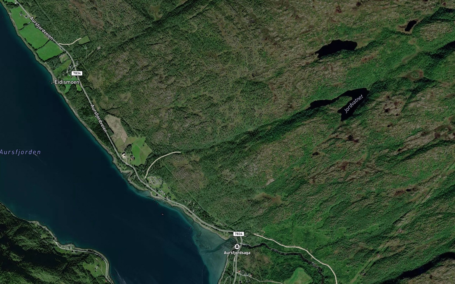 Satellite map of the Jordelva