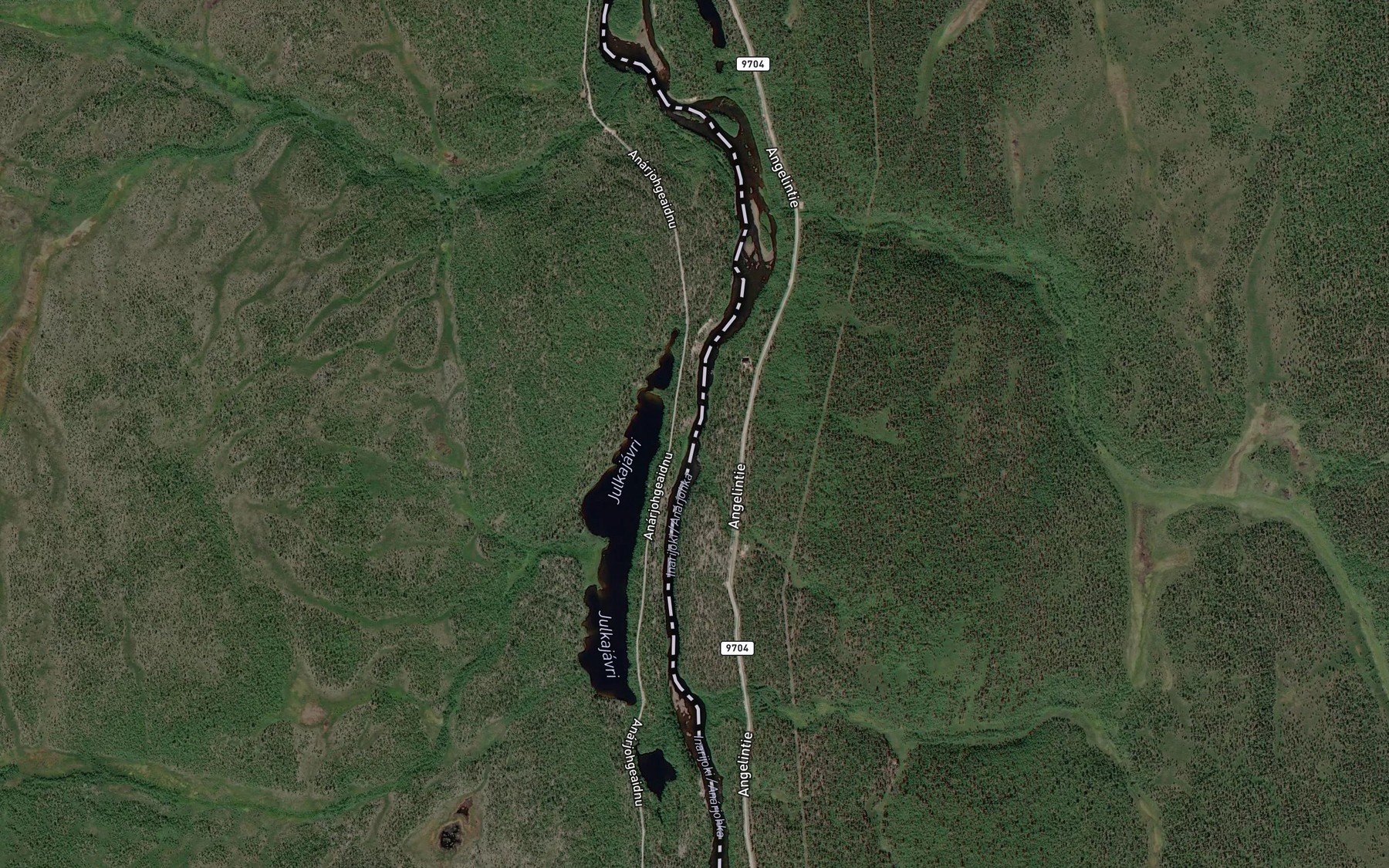 Satellite map of the Amundkoski