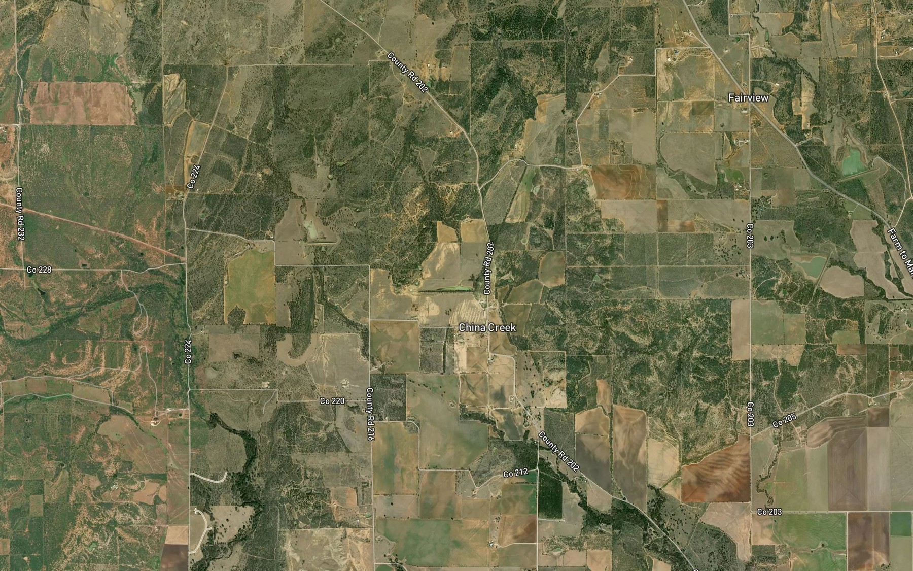 Satellite map of the Childress Lake