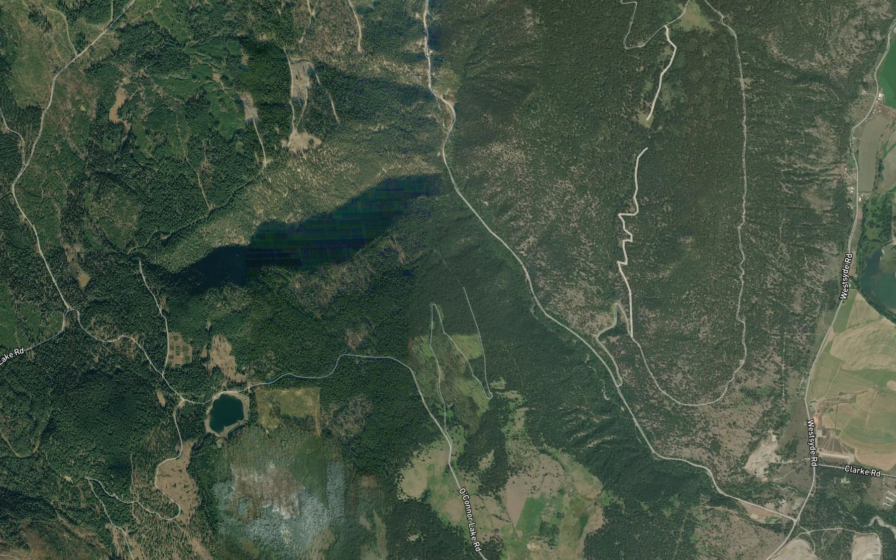 Satellite map of the Venn Creek
