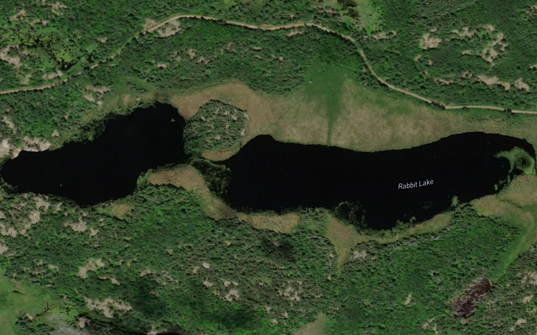 Satellite map of the Rabbit Lake