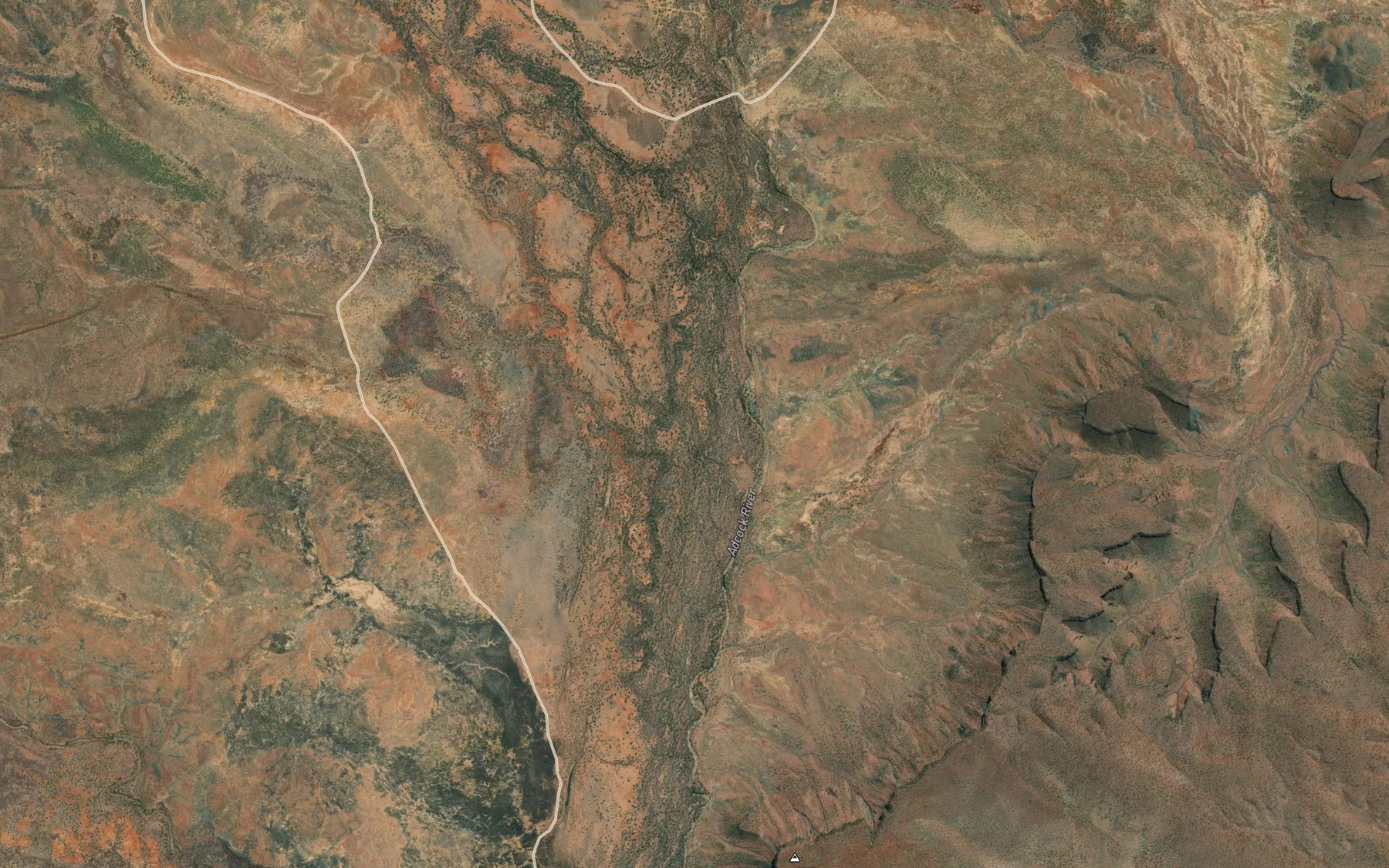 Satellite map of the Clifton Creek