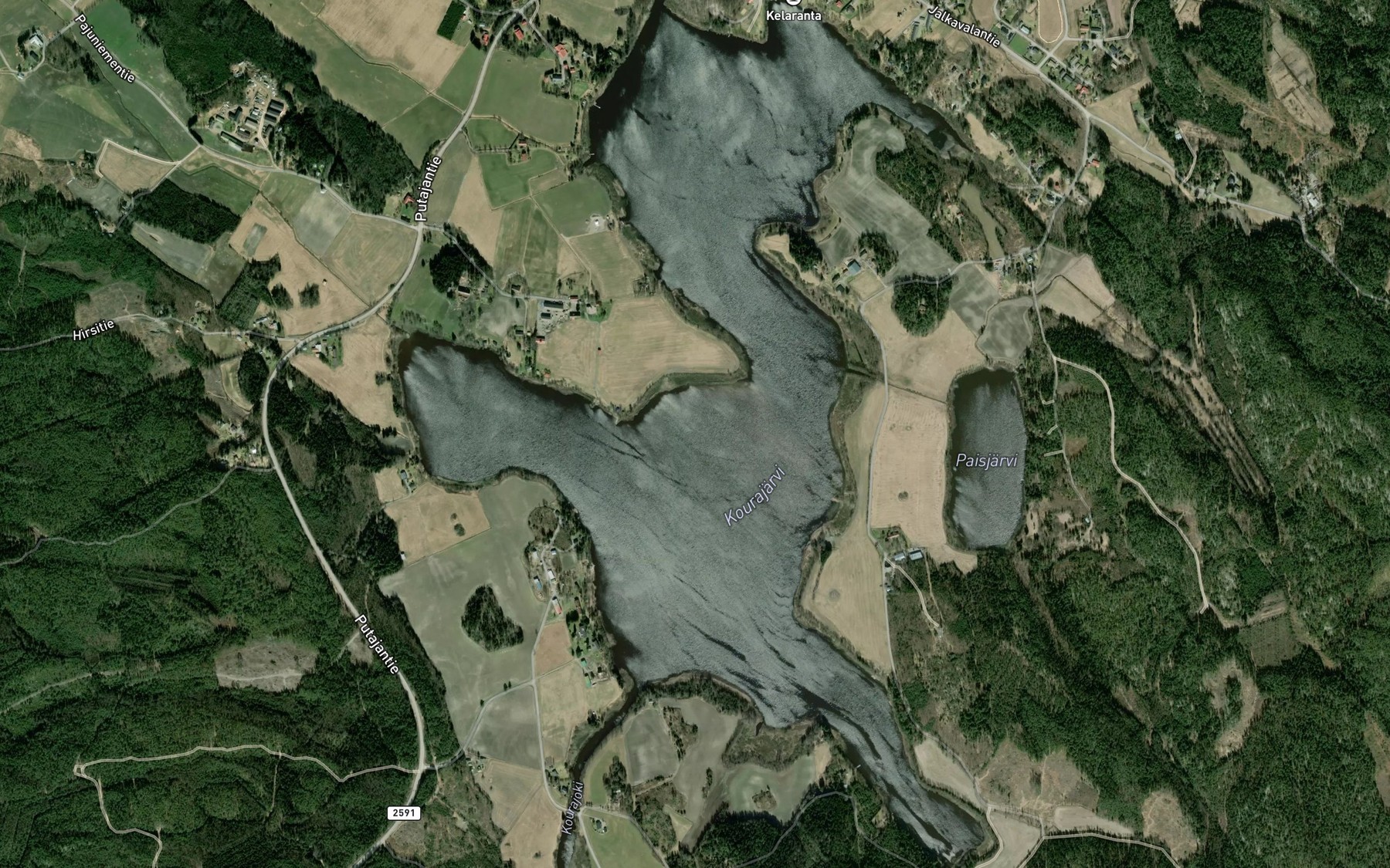 Satellite map of the Kourajarvi
