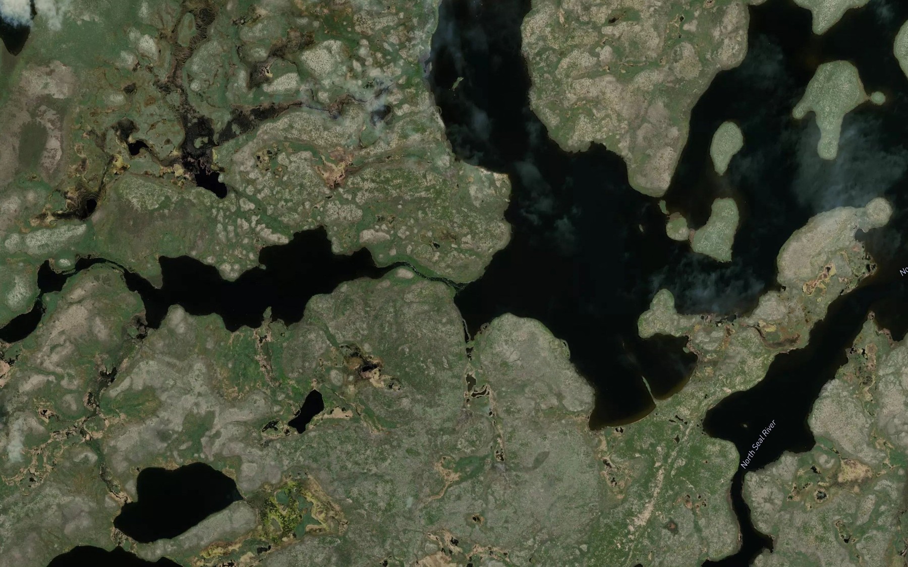 Satellite map of the Marks River