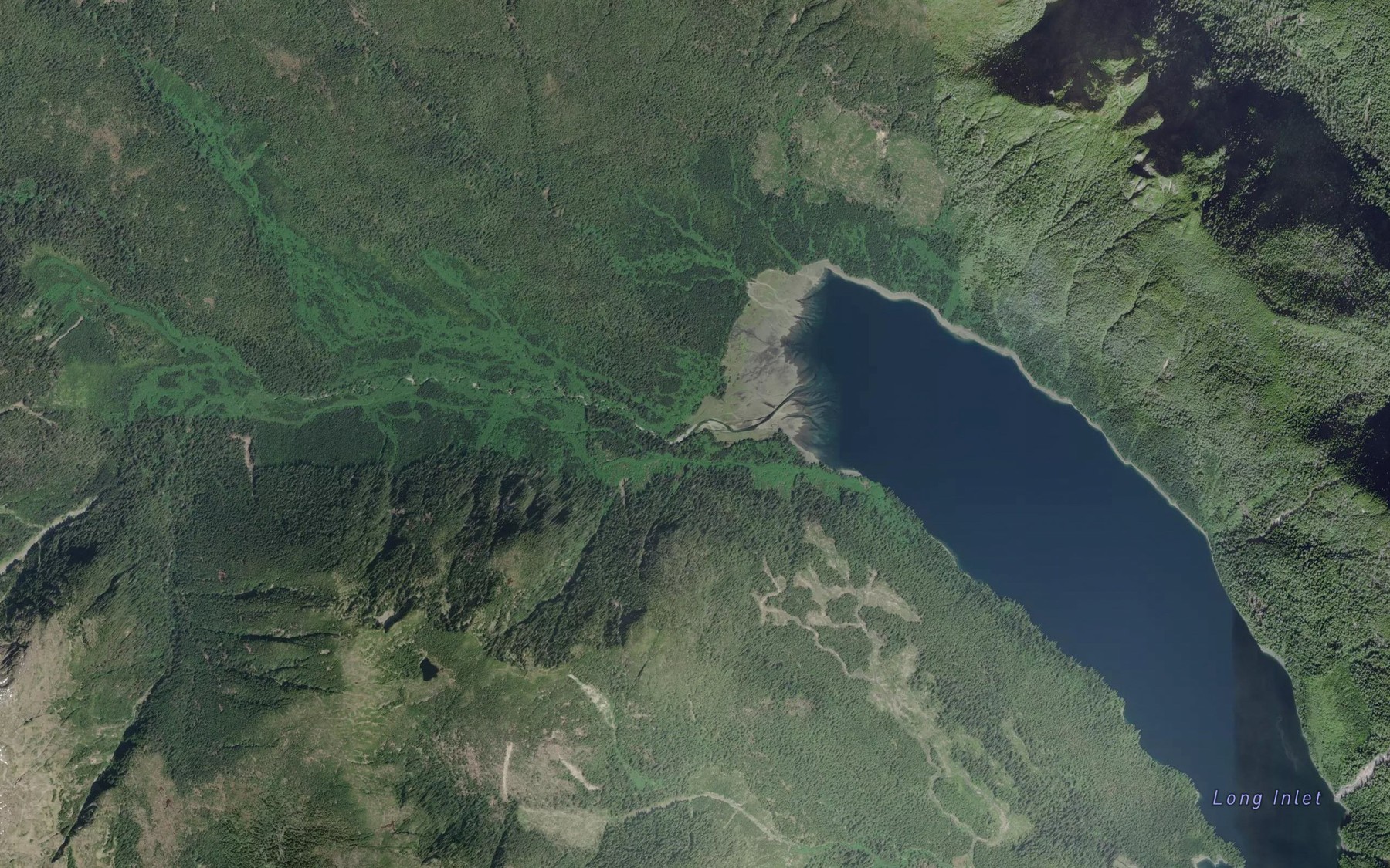 Satellite map of the Lagins Creek