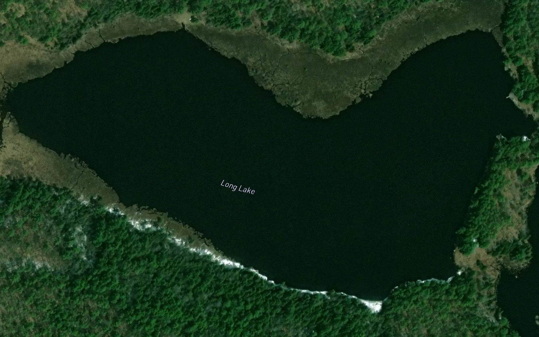 Satellite map of the Long Lake