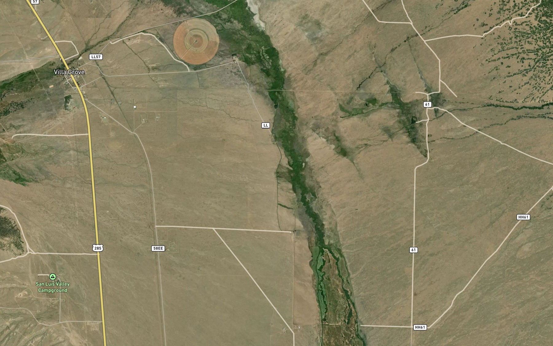 Satellite map of the Schultze Dettrick Ditch