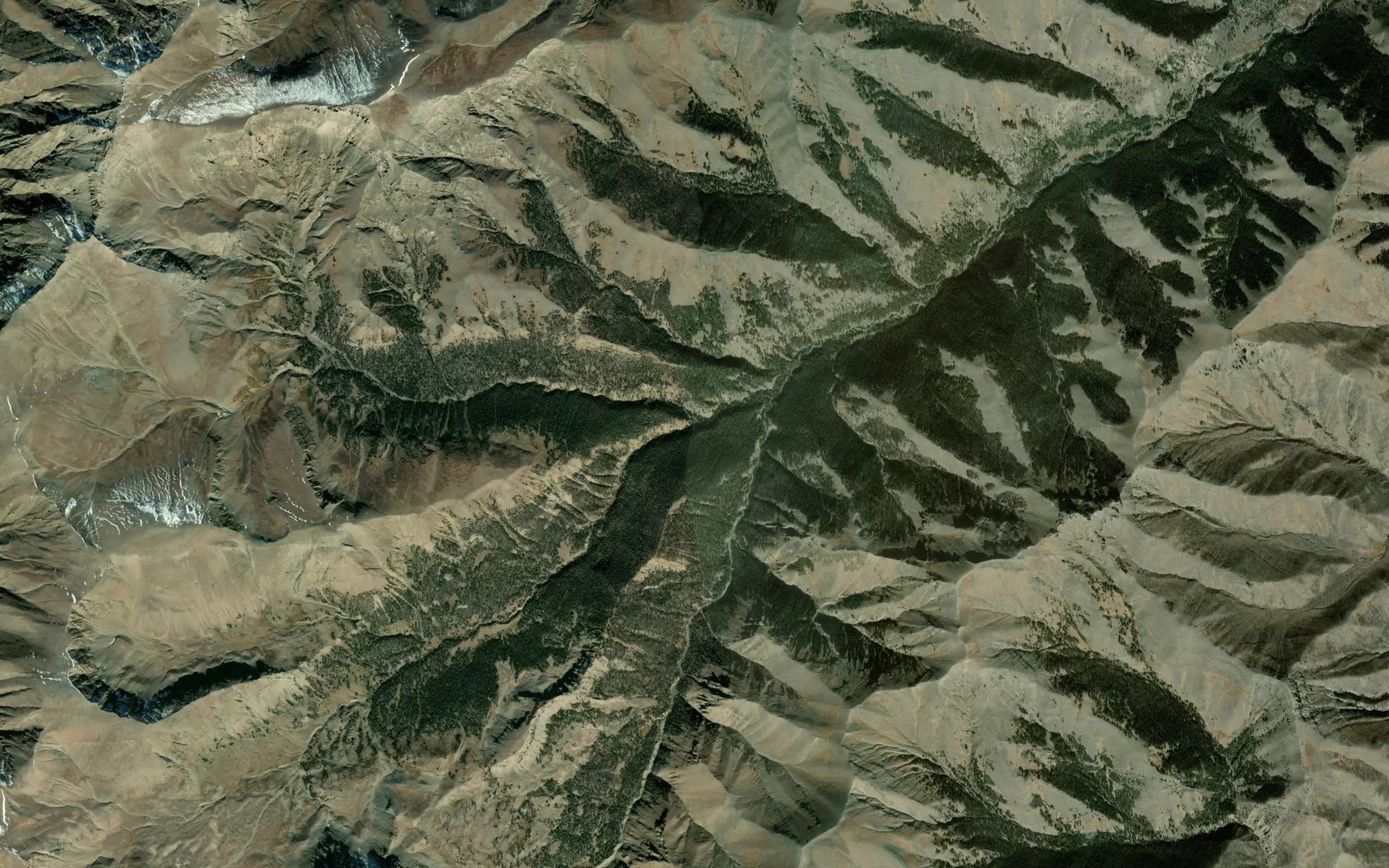 Satellite map of the North Fork Anderson Creek