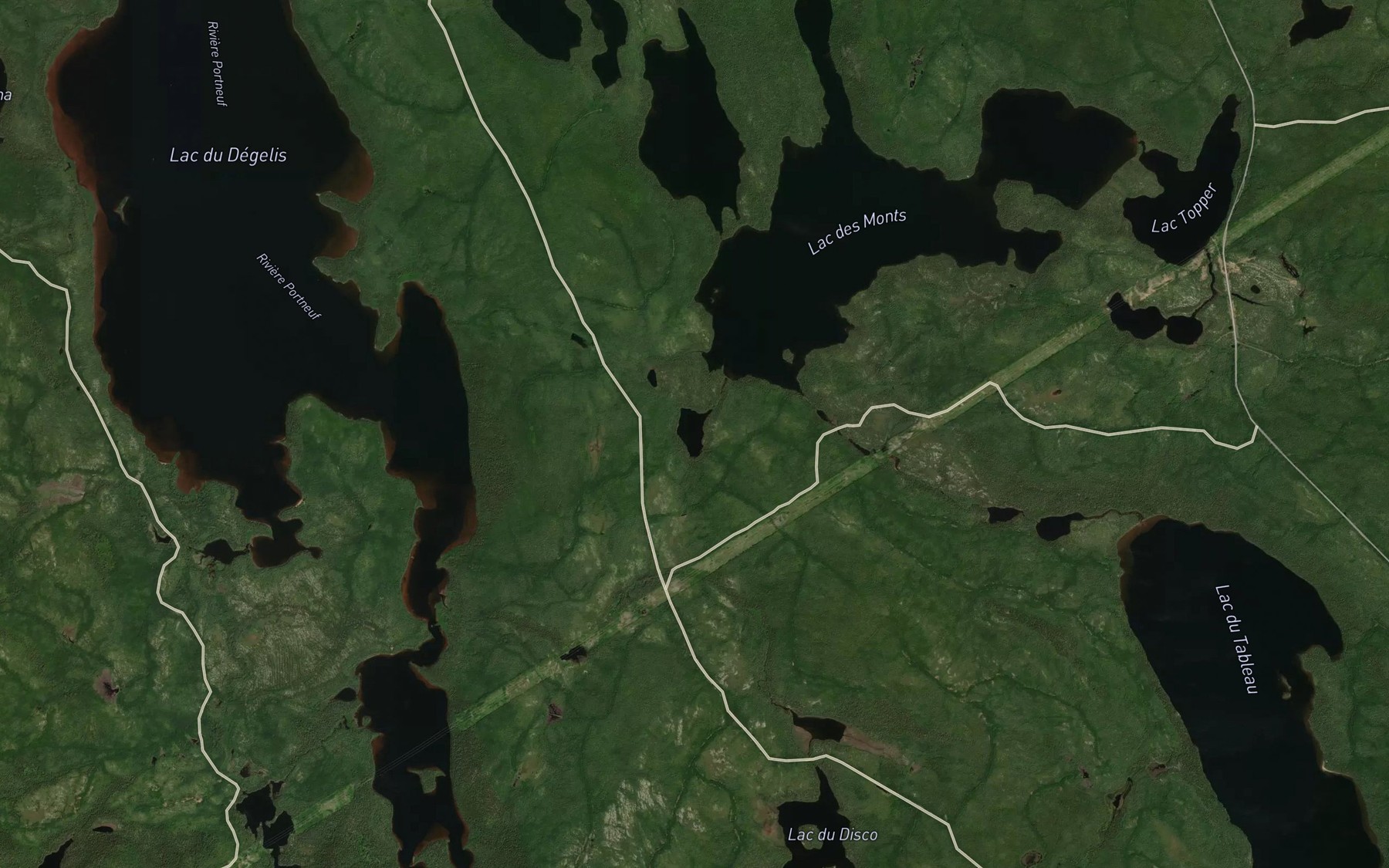 Satellite map of the Lac Apis