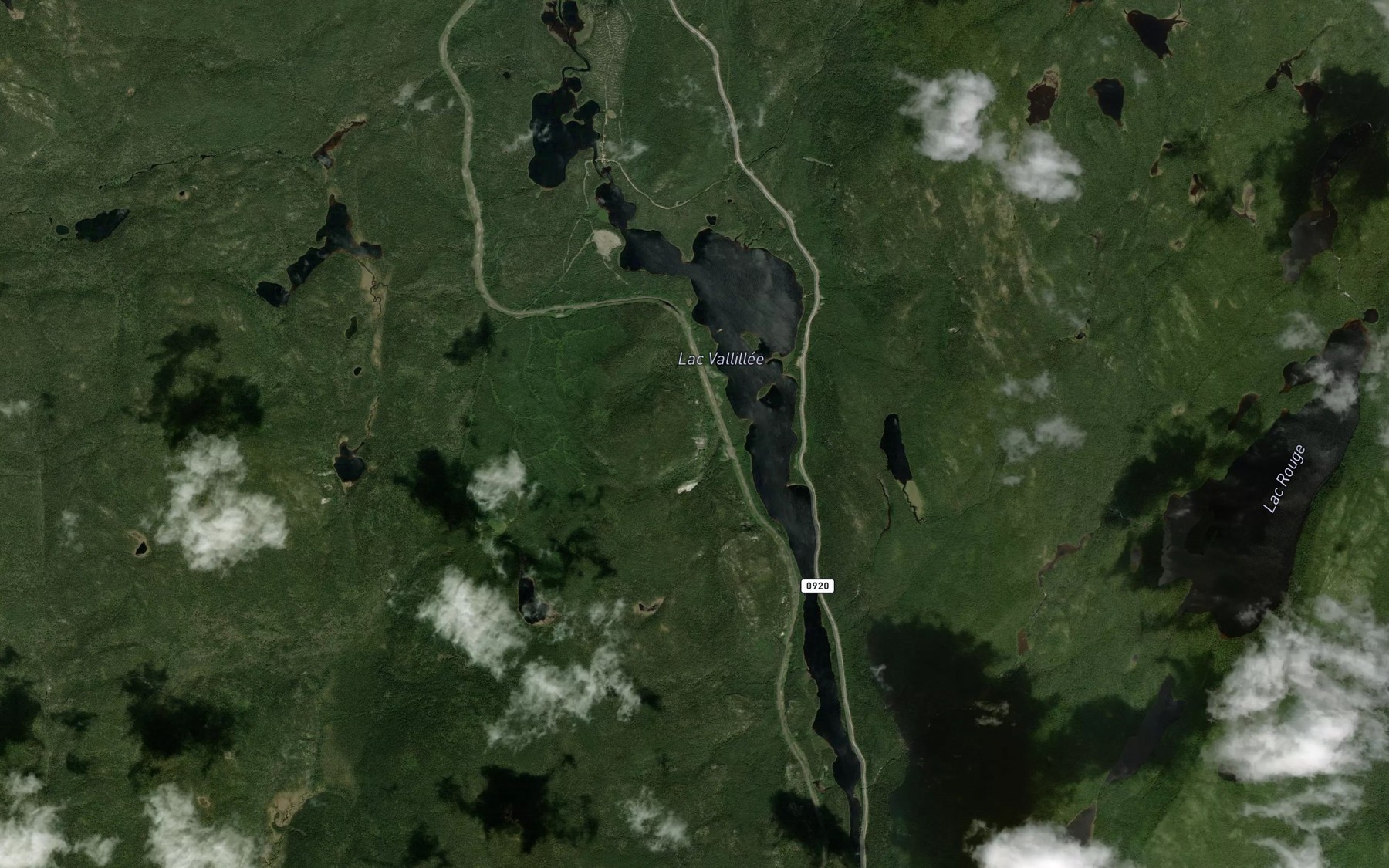 Satellite map of the Lac Valilee