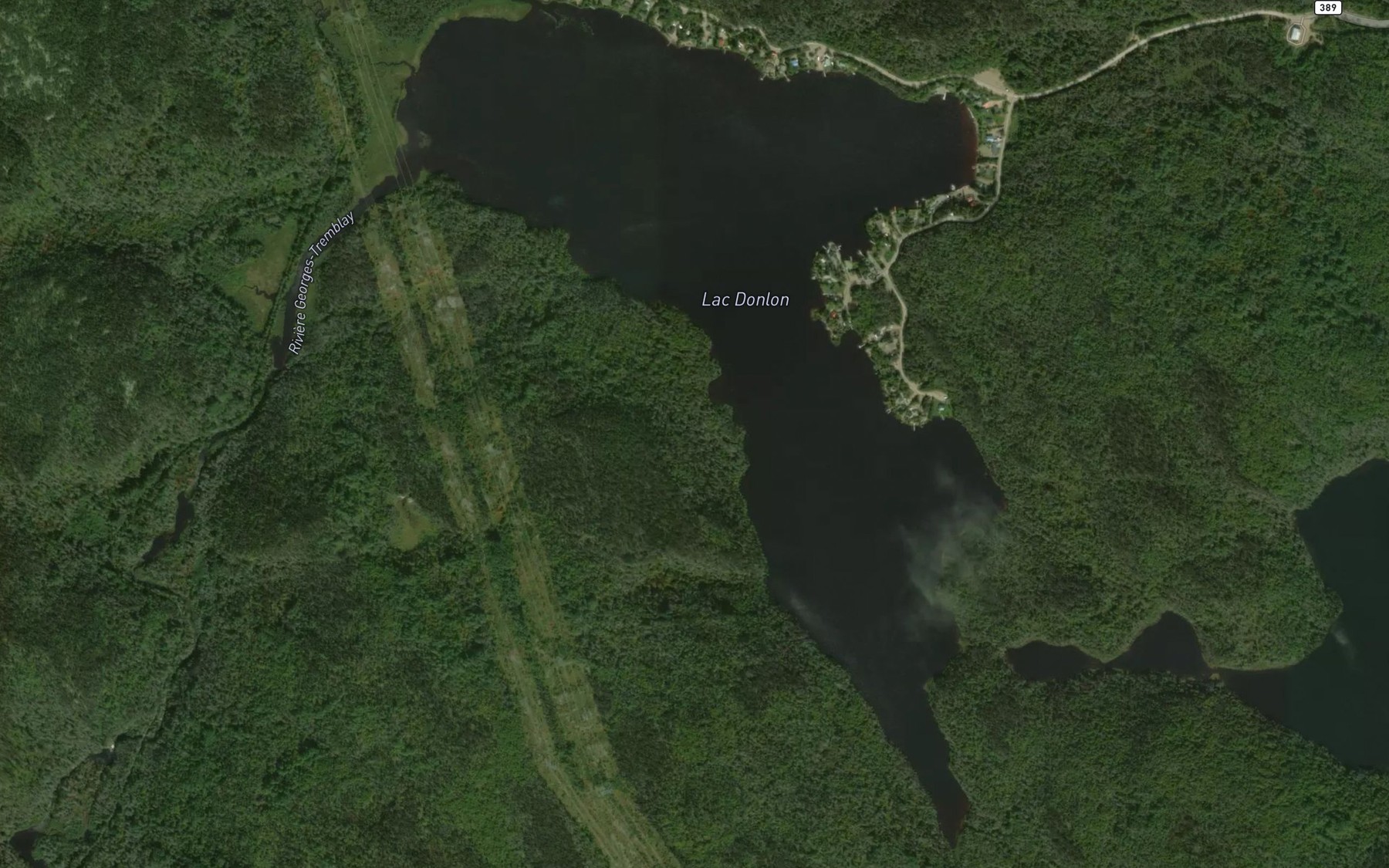 Satellite map of the Lac Donlon