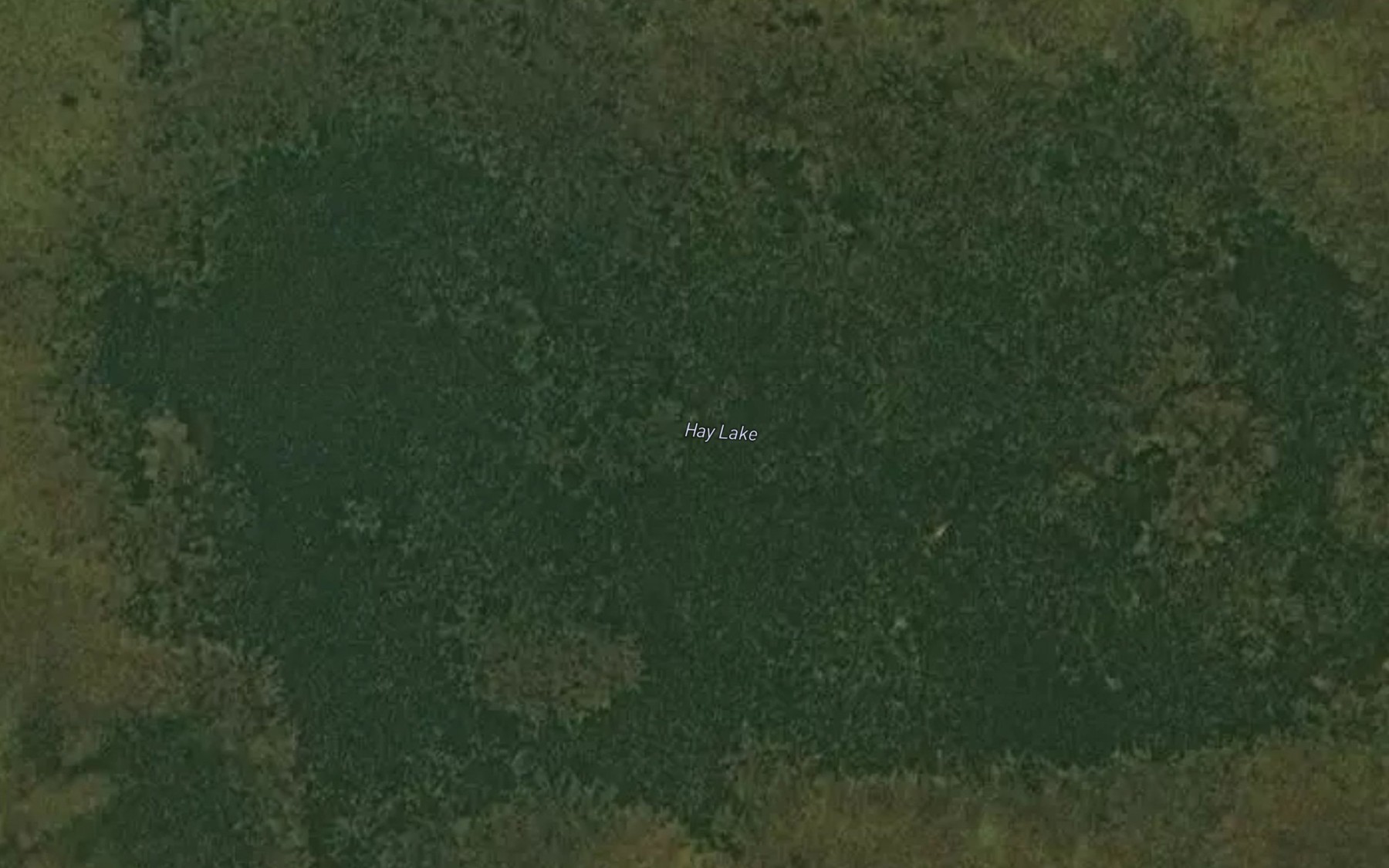 Satellite map of the Hay Lake