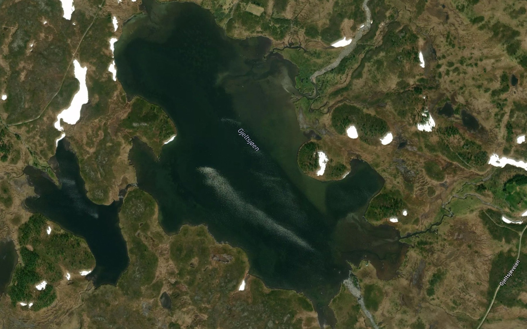 Satellite map of the Gjeltsjoen