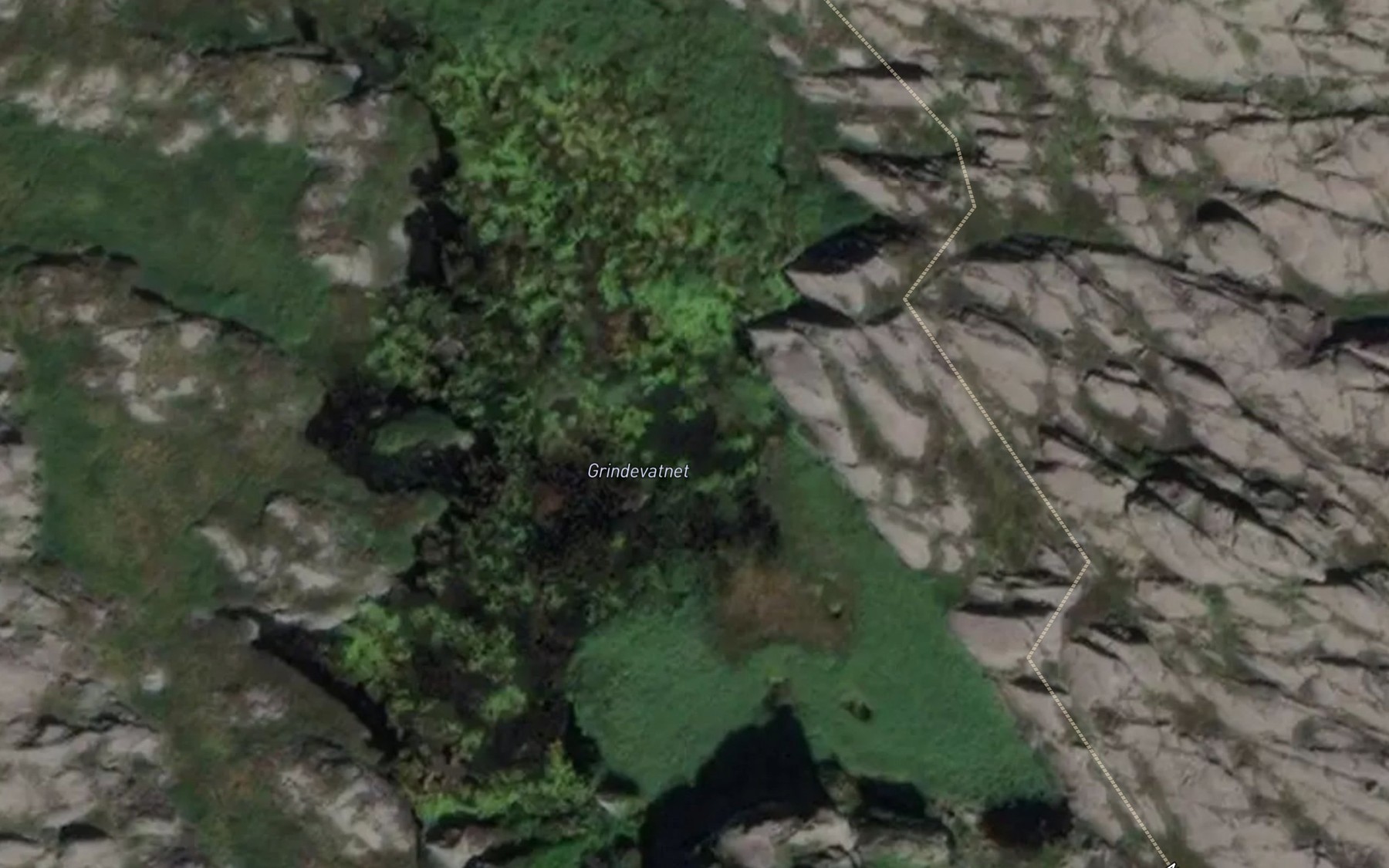 Satellite map of the Grindevatnet