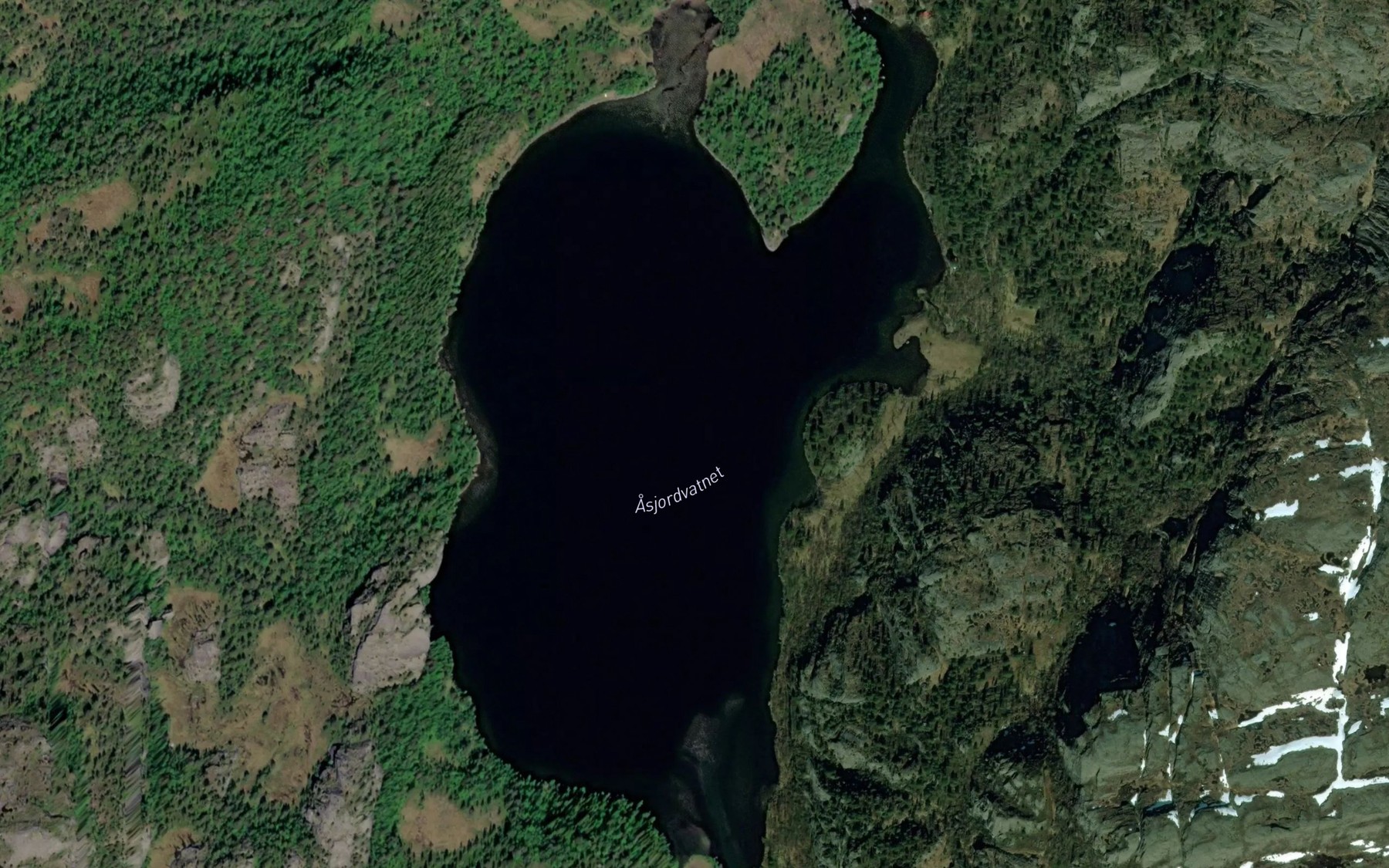 Satellite map of the Asjordvatnet