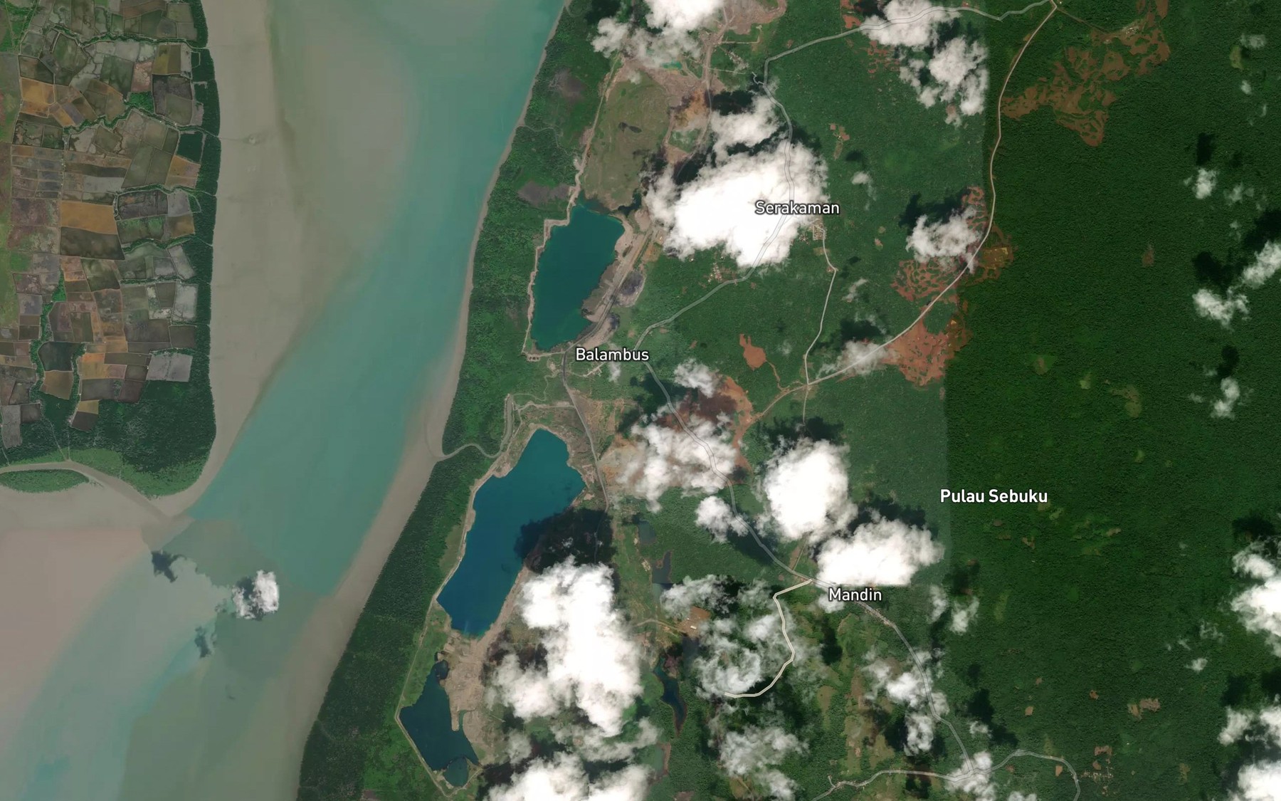 Satellite map of the Sungai Sarakaman