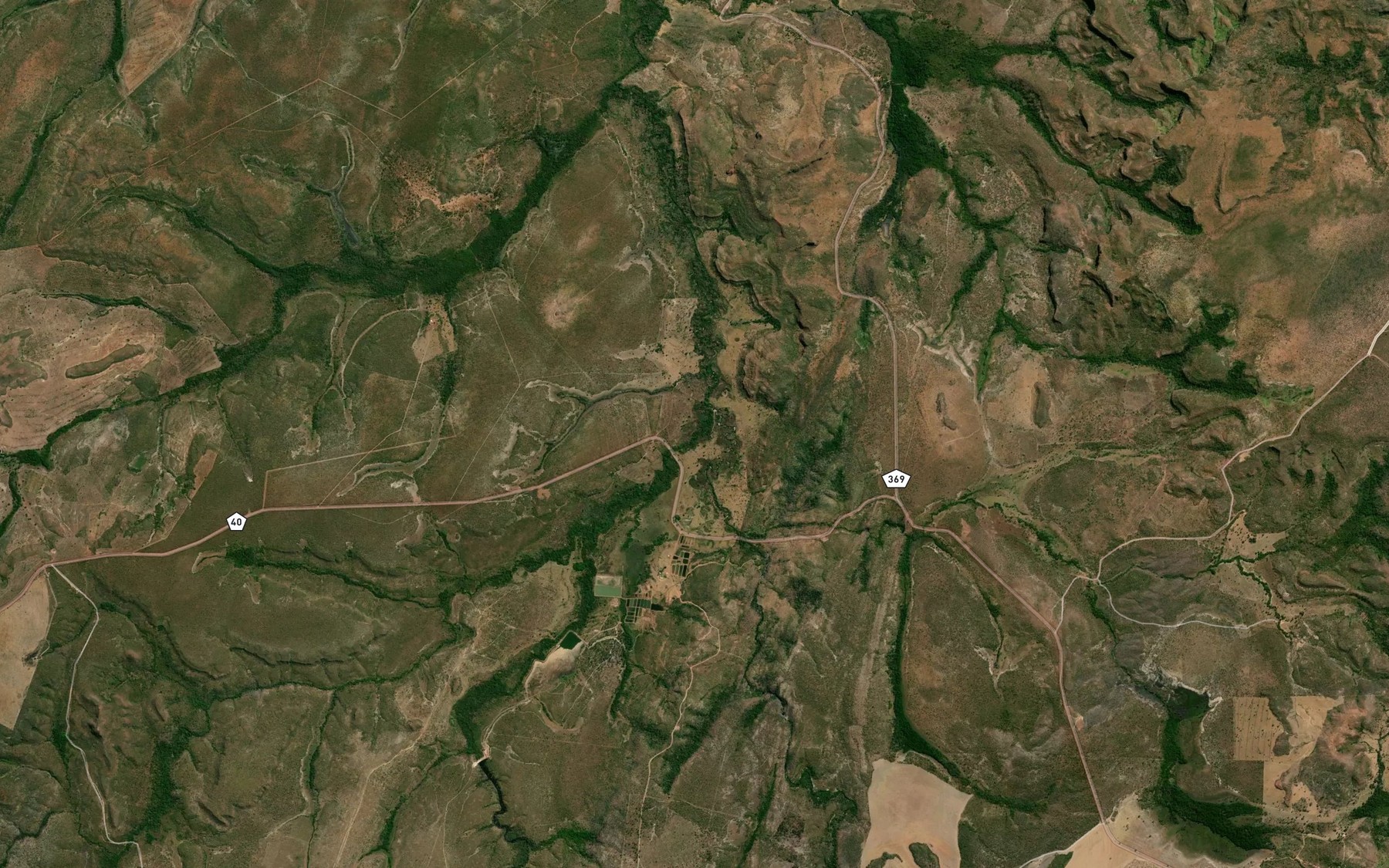 Satellite map of the Corrego Trairas