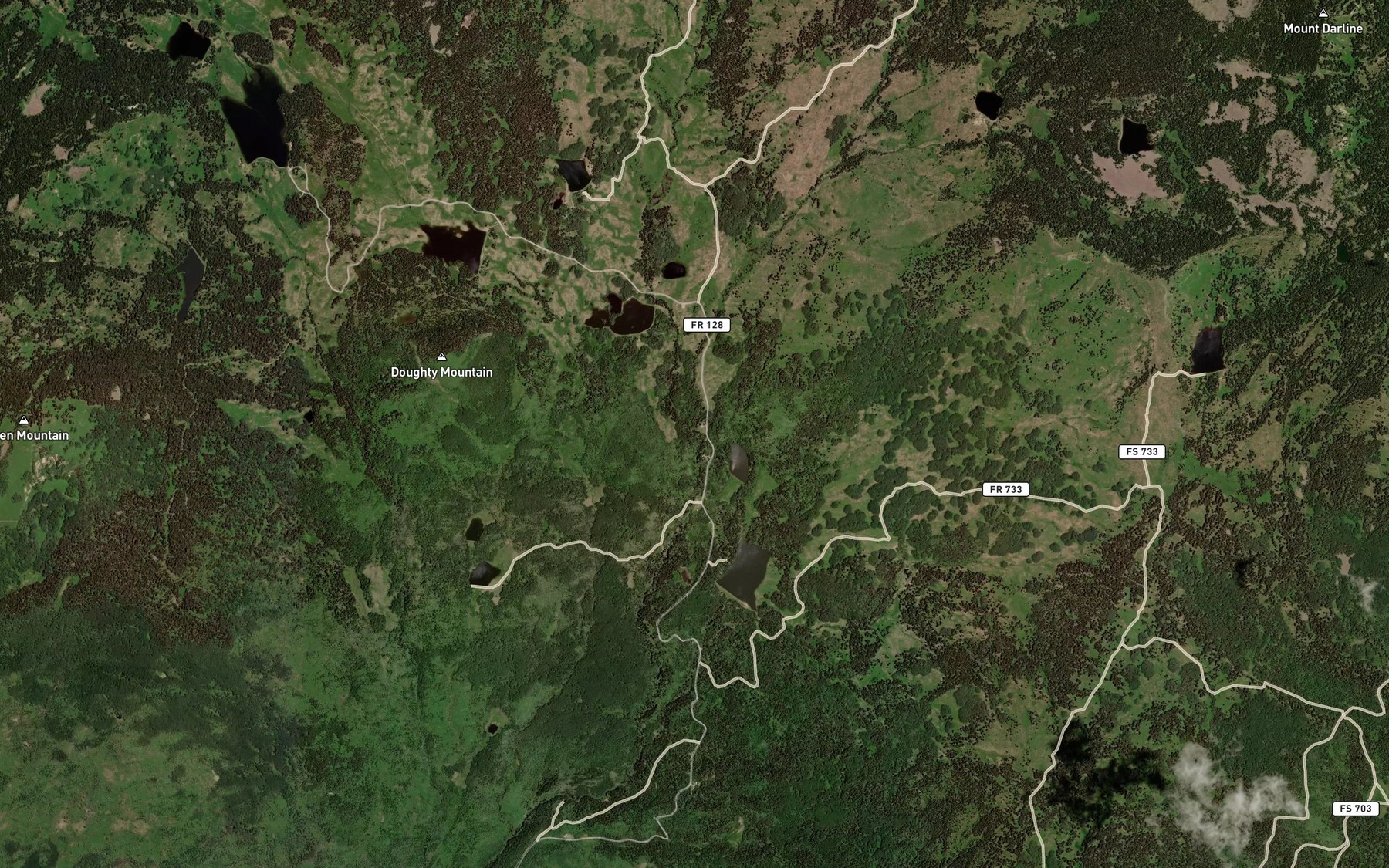 Satellite map of the Middle Creek