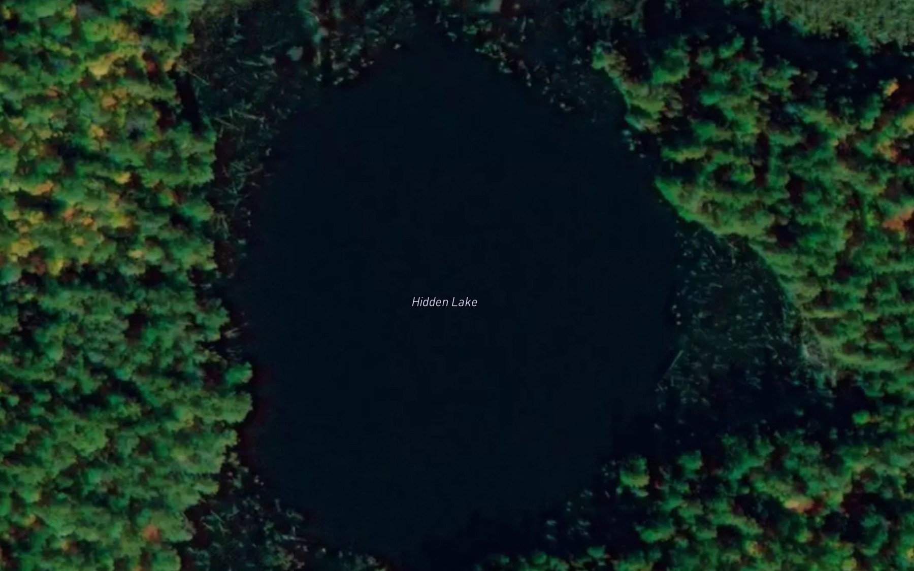 Satellite map of the Hidden Lake