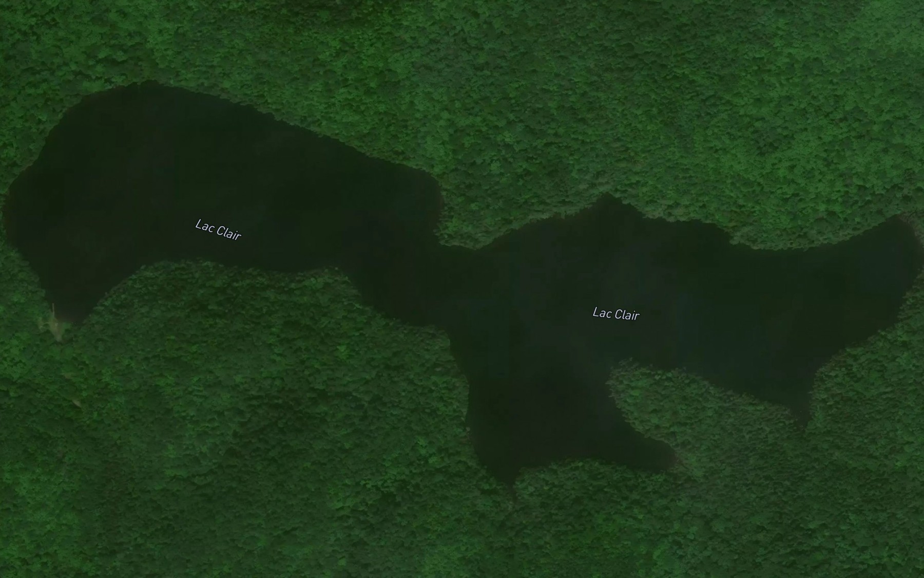 Satellite map of the Lac Clair