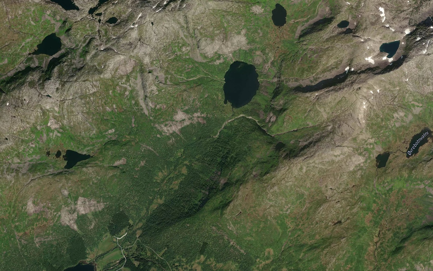 Satellite map of the Illefoss