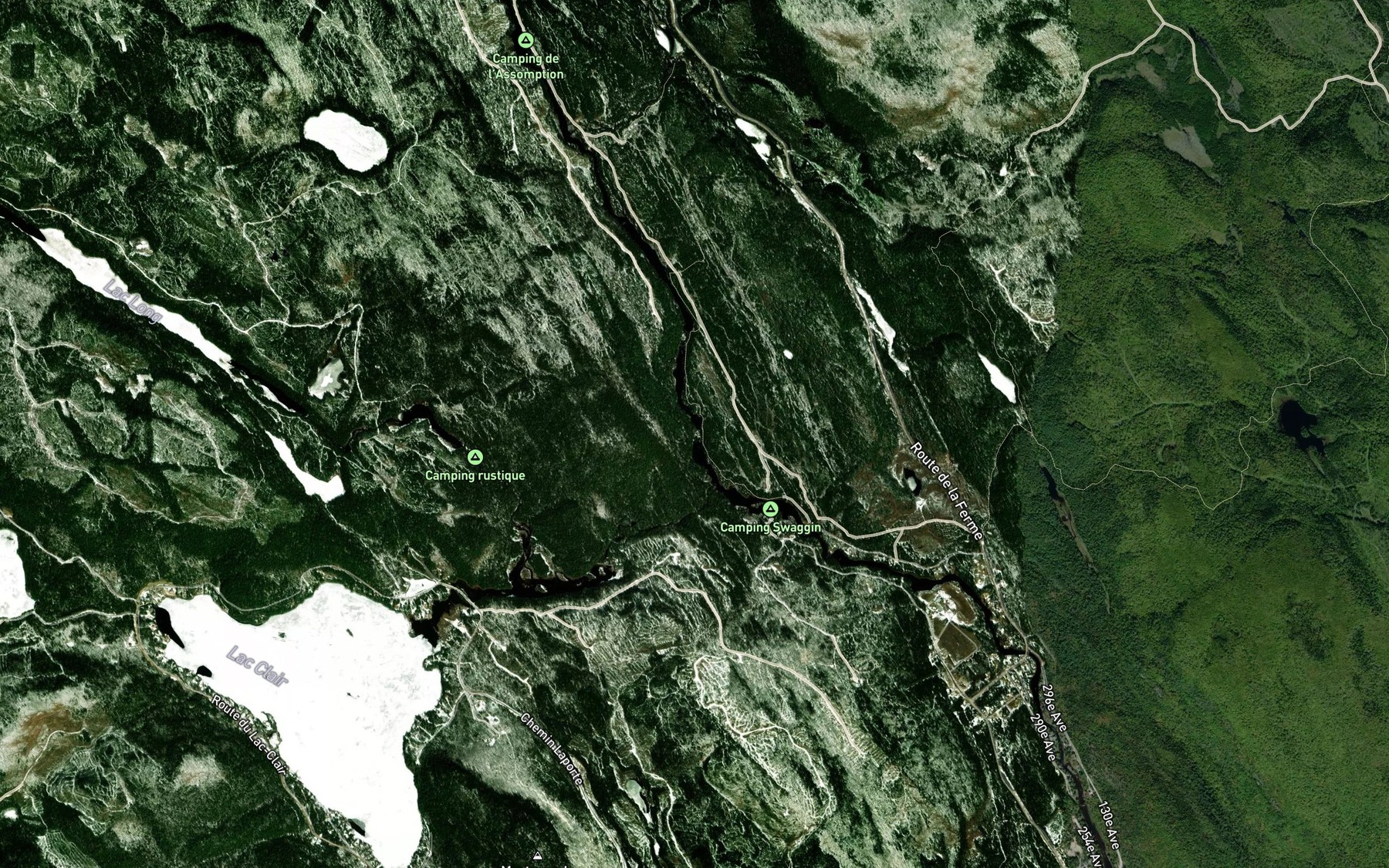 Satellite map of the Rapides a Bouleau