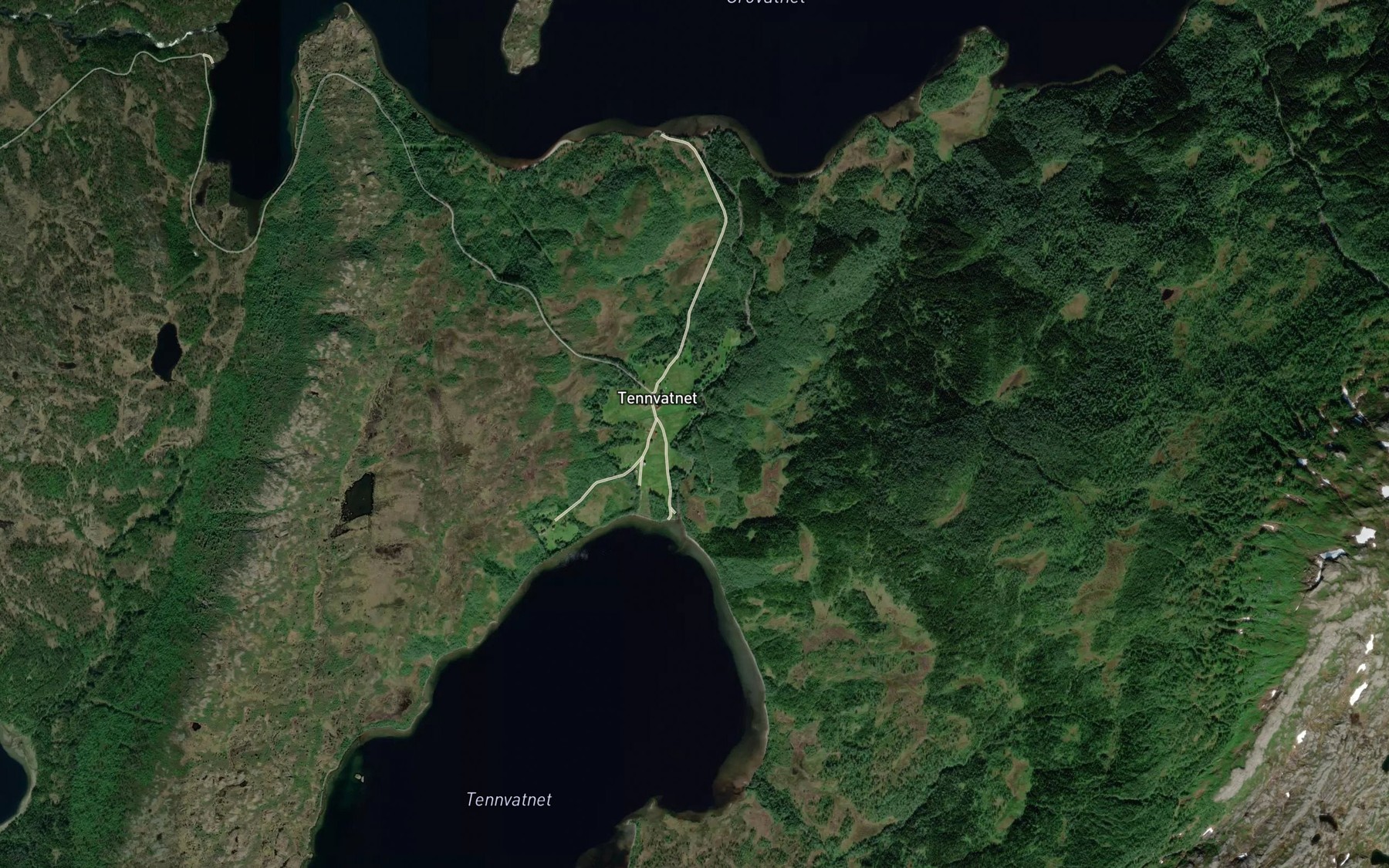 Satellite map of the Tennelva