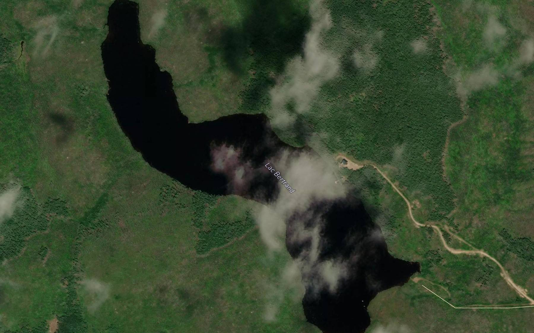 Satellite map of the Lac Bertrand