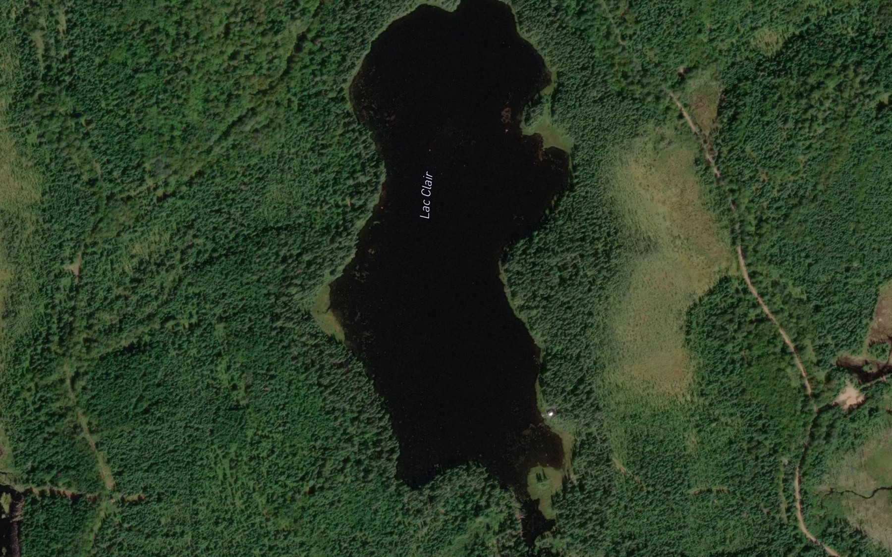 Satellite map of the Lac Clair