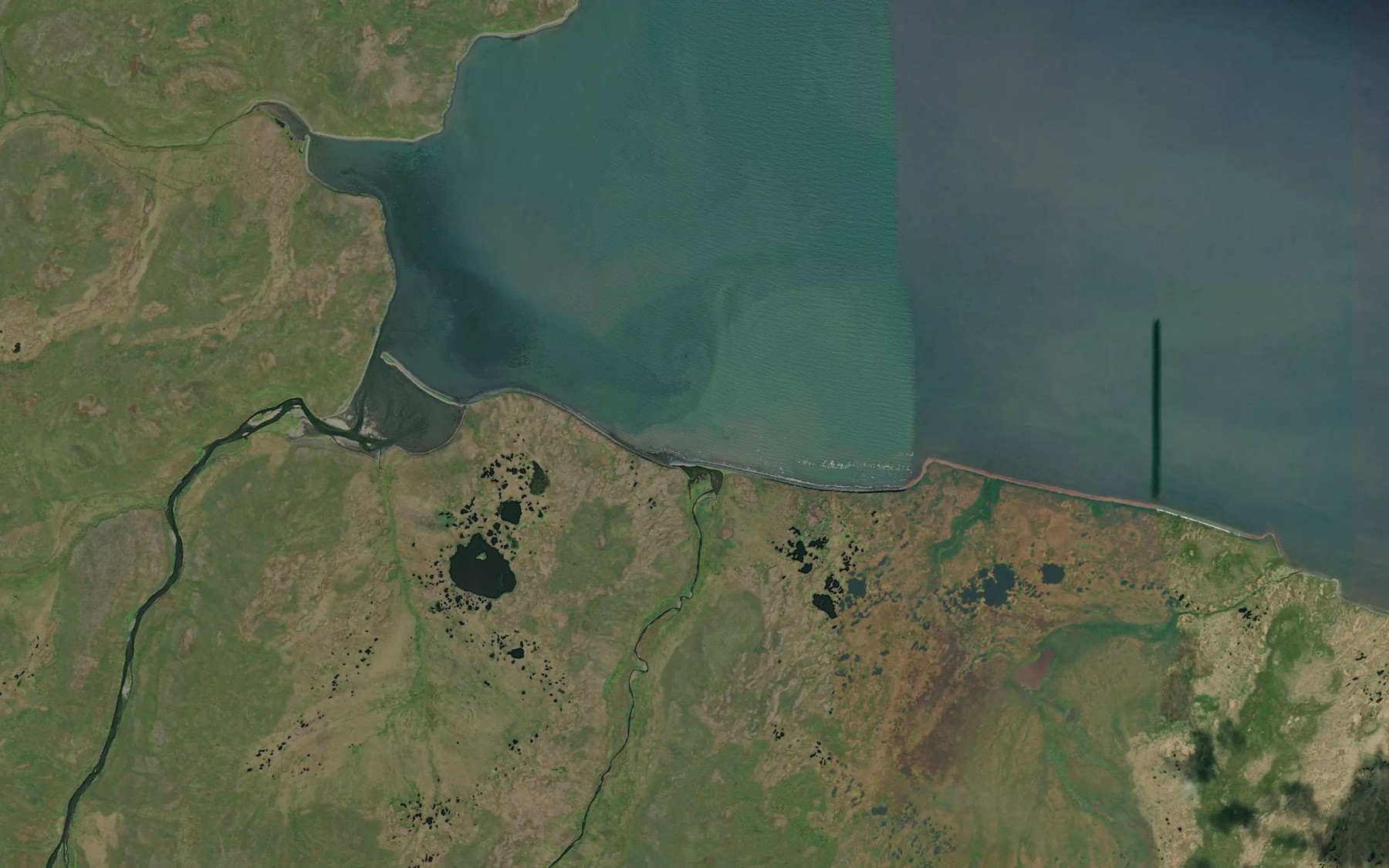 Satellite map of the Koweejoongak River