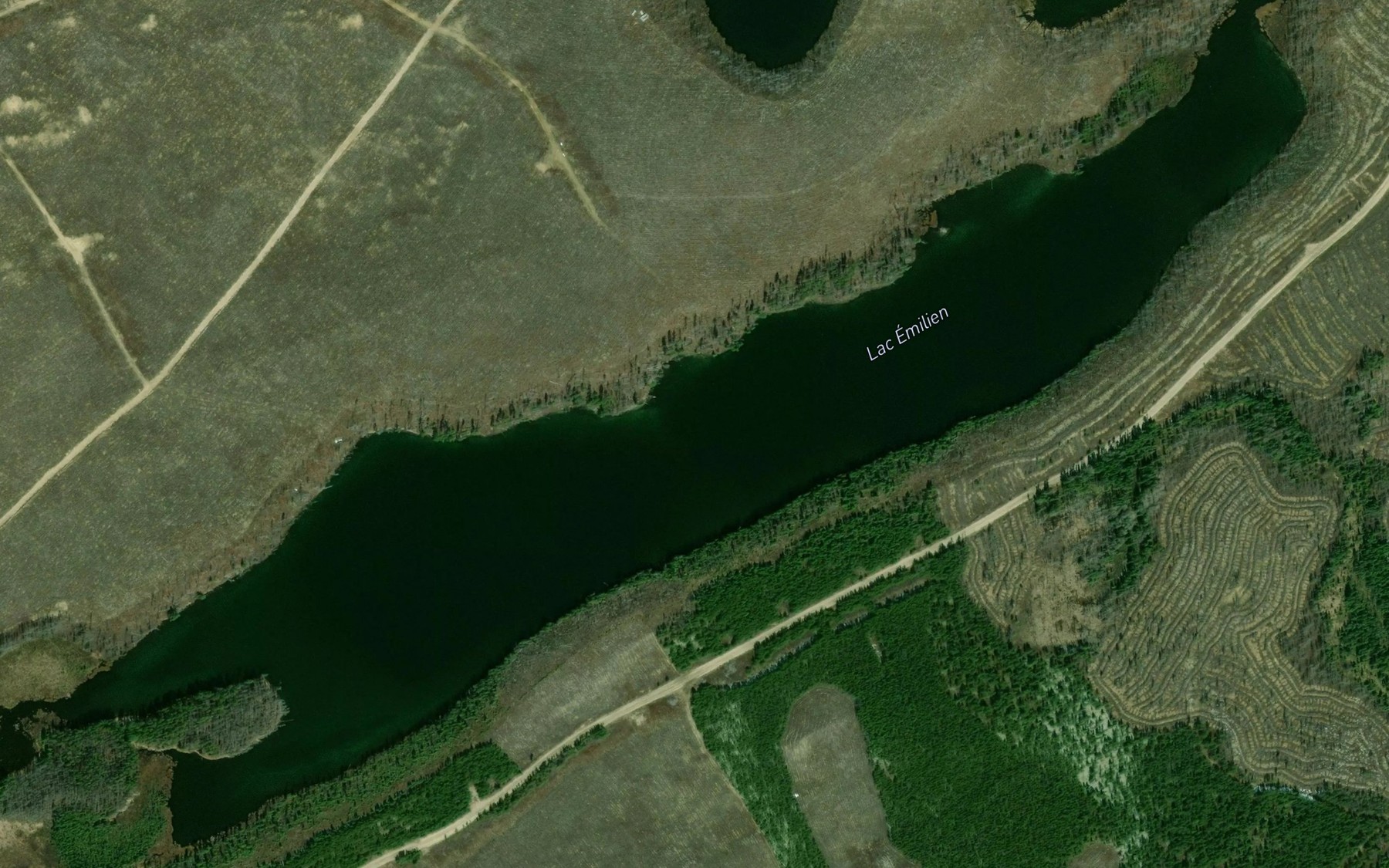 Satellite map of the Lac Emilien