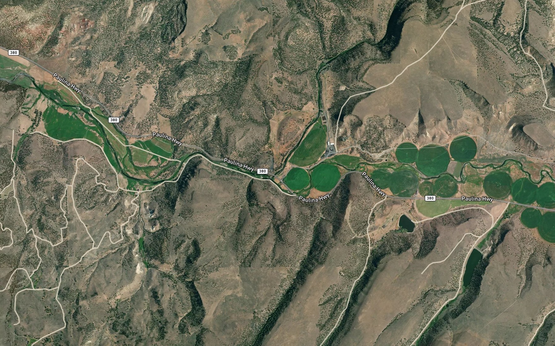 Satellite map of the North Fork Crooked River