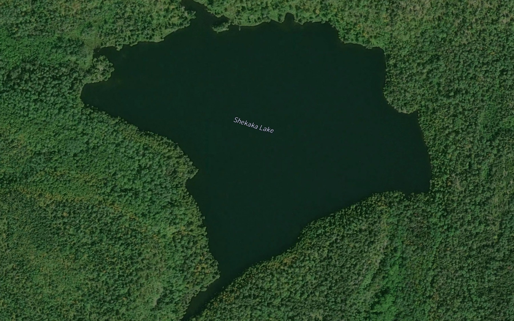 Satellite map of the Shekaka Lake