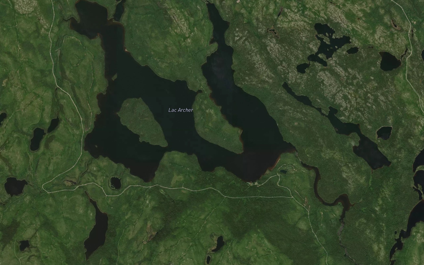 Satellite map of the Lac Archer