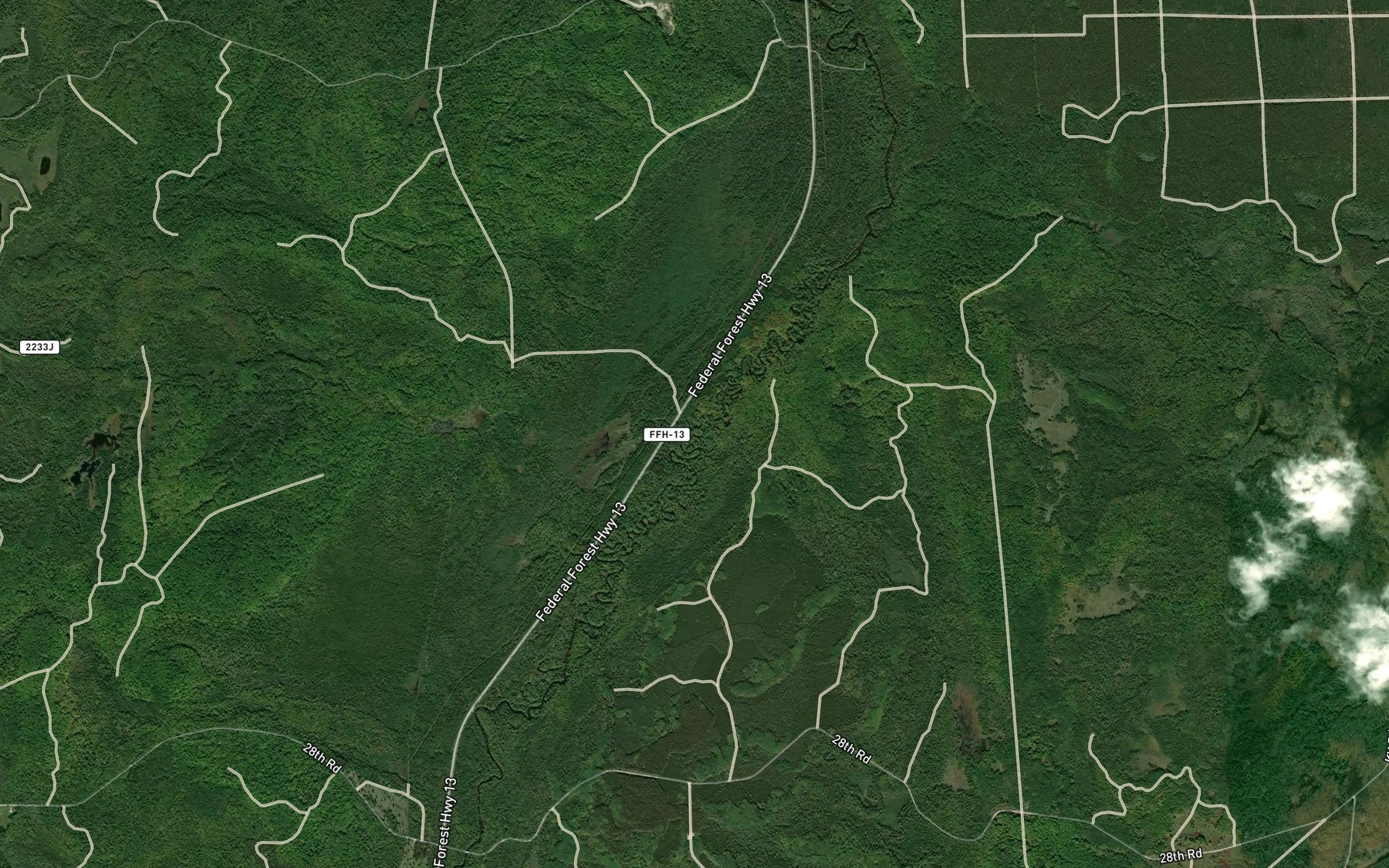 Satellite map of the Moses Creek