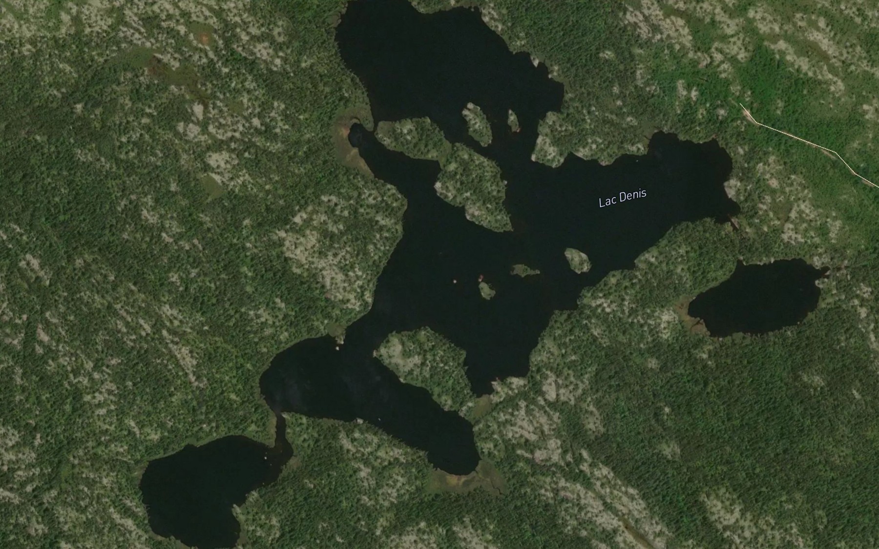 Satellite map of the Lac Denis