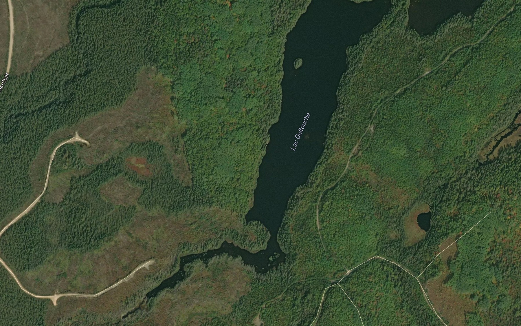 Satellite map of the Lac Ouitouche