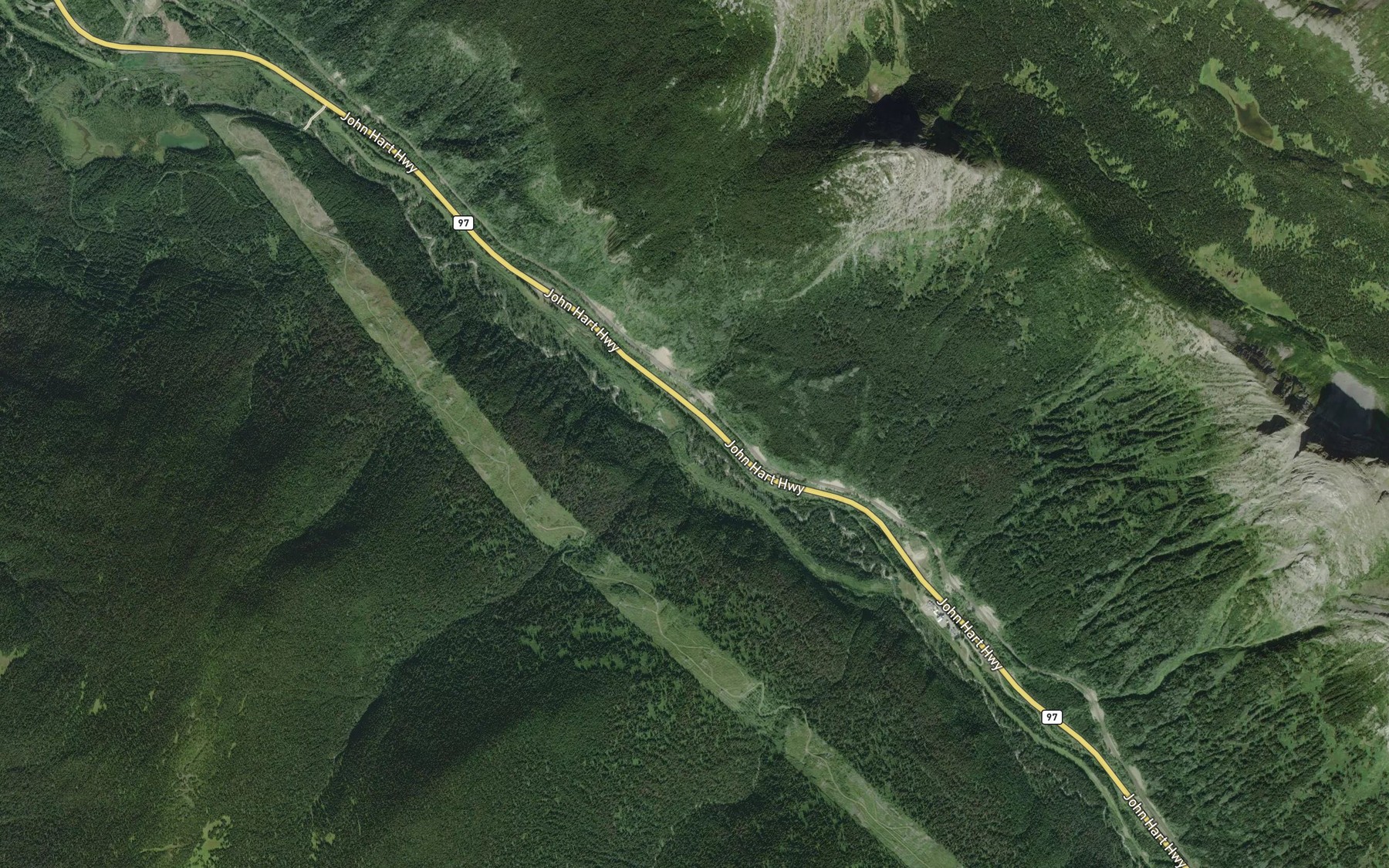 Satellite map of the Steven Creek