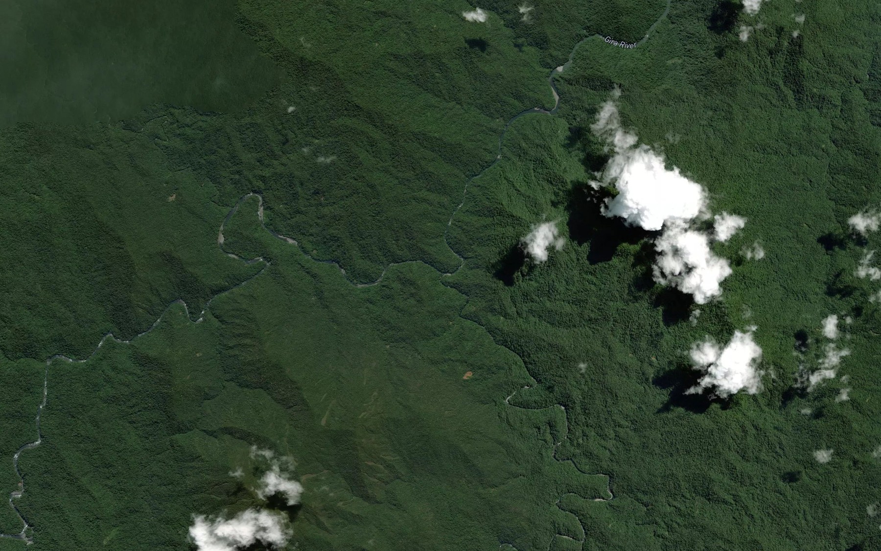 Satellite map of the Aikora River