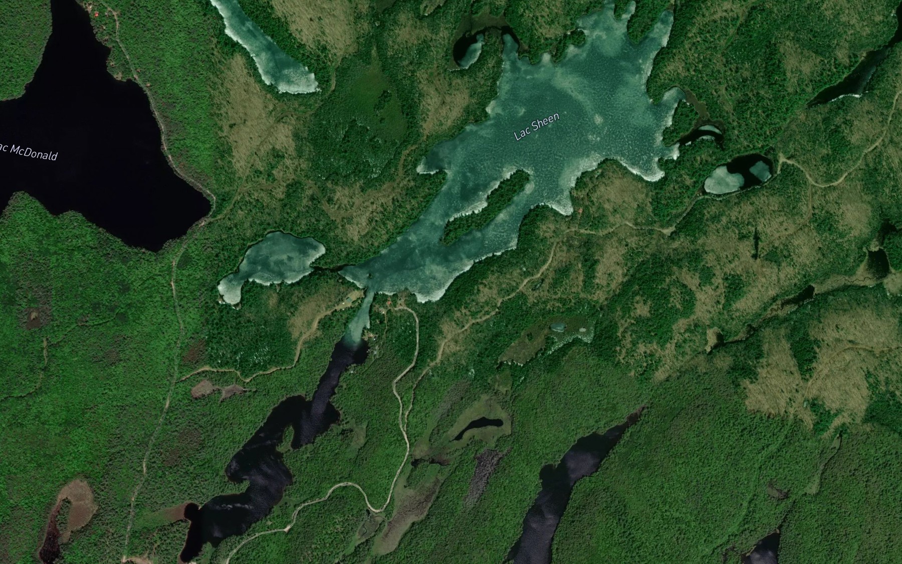 Satellite map of the Lac Sheen
