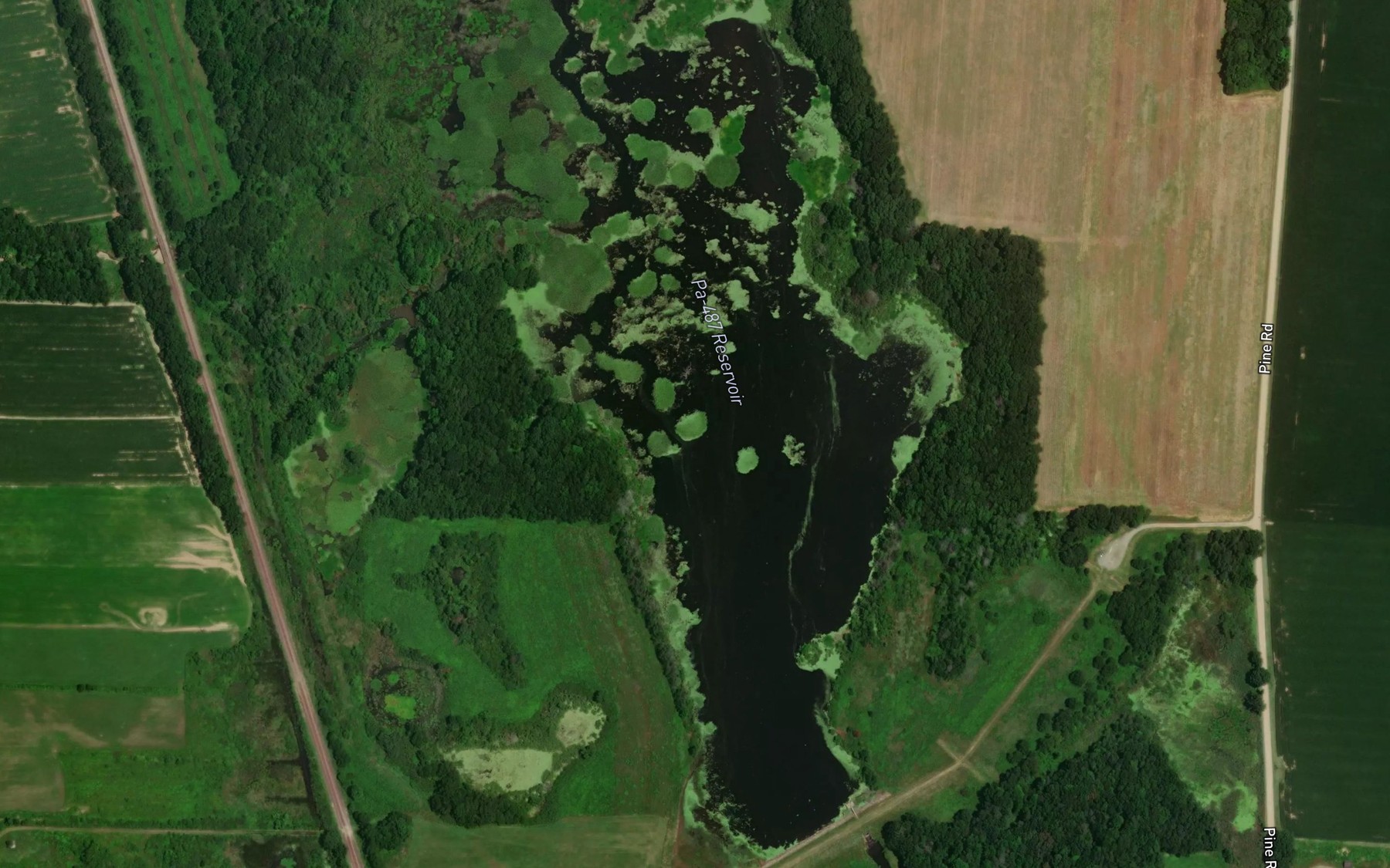 Satellite map of the Patton Run