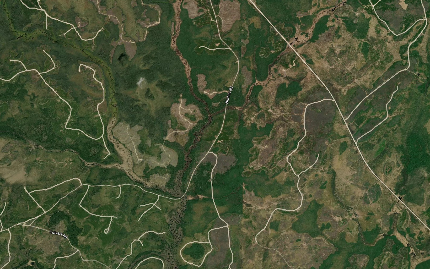 Satellite map of the Larson Creek