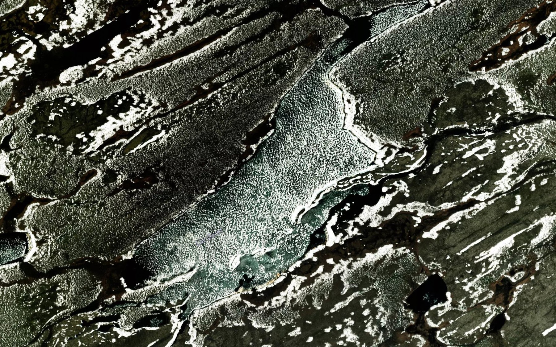 Satellite map of the Lac Goret