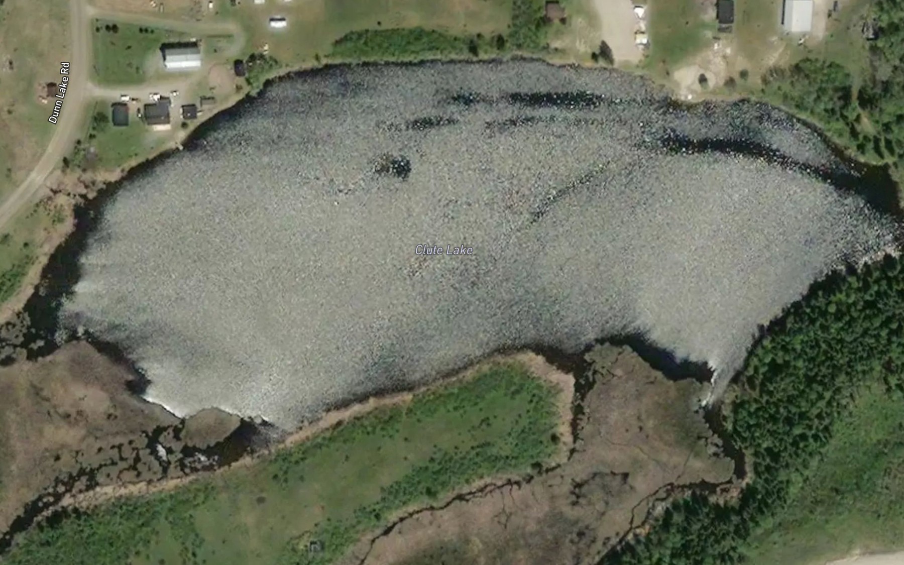Satellite map of the Clute Lake