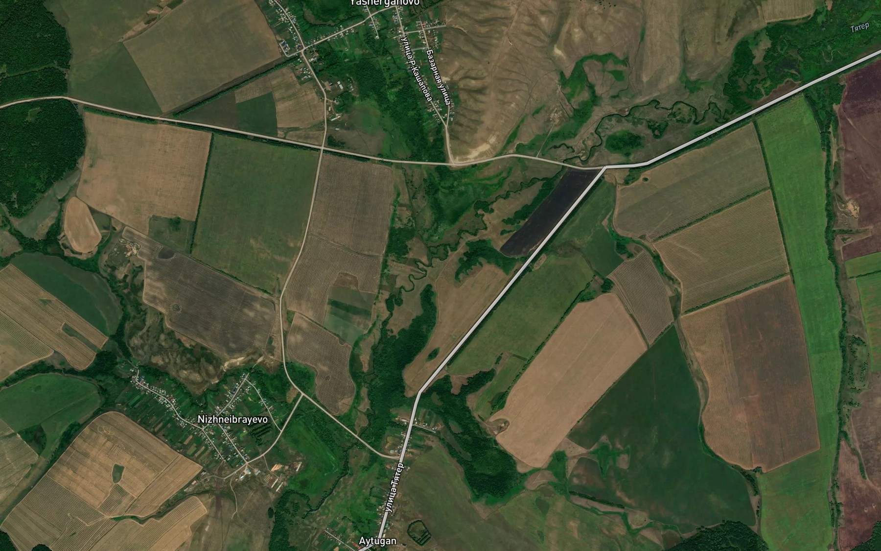 Satellite map of the Yashergan