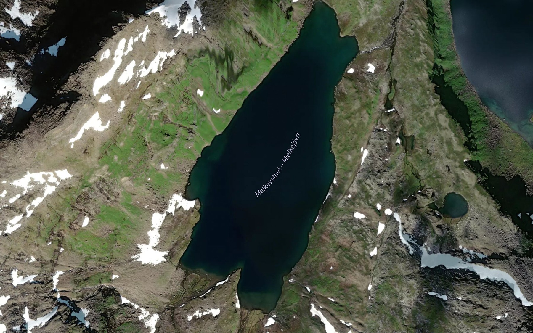 Satellite map of the Melkevatnet
